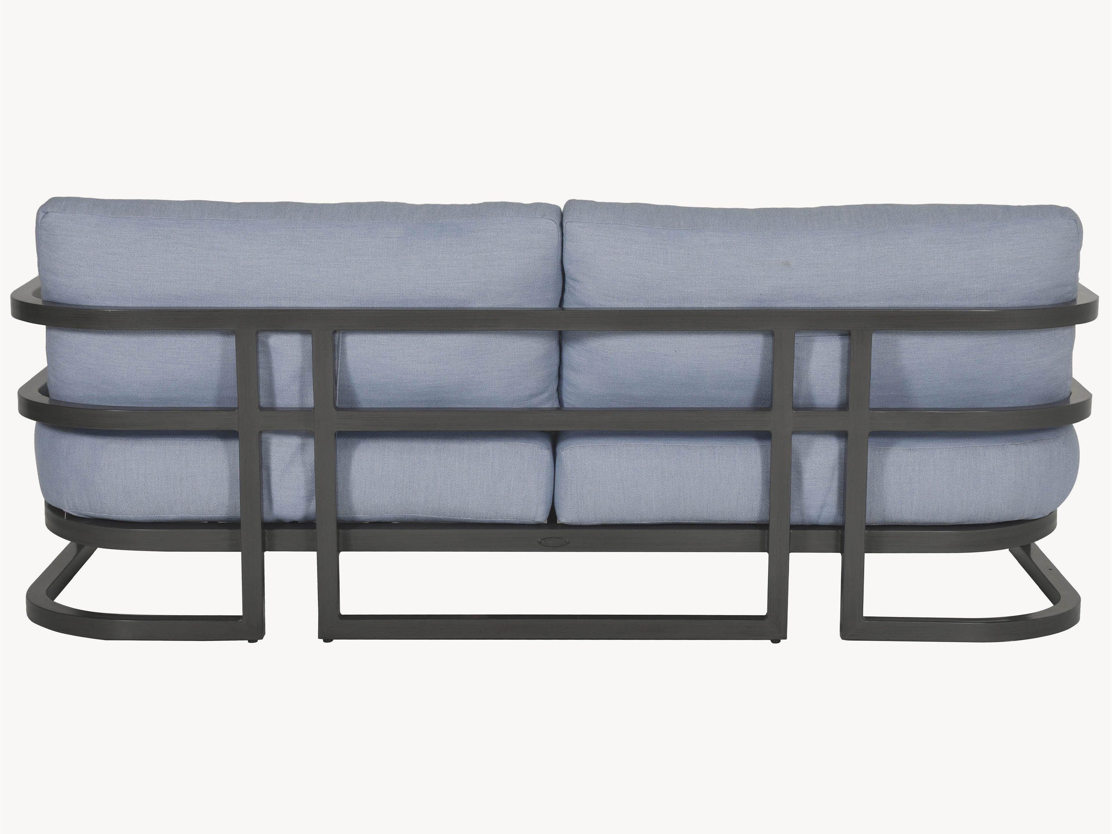 Castelle Gala Cushion Aluminum Outdoor Patio Sofa with Accent Pillow