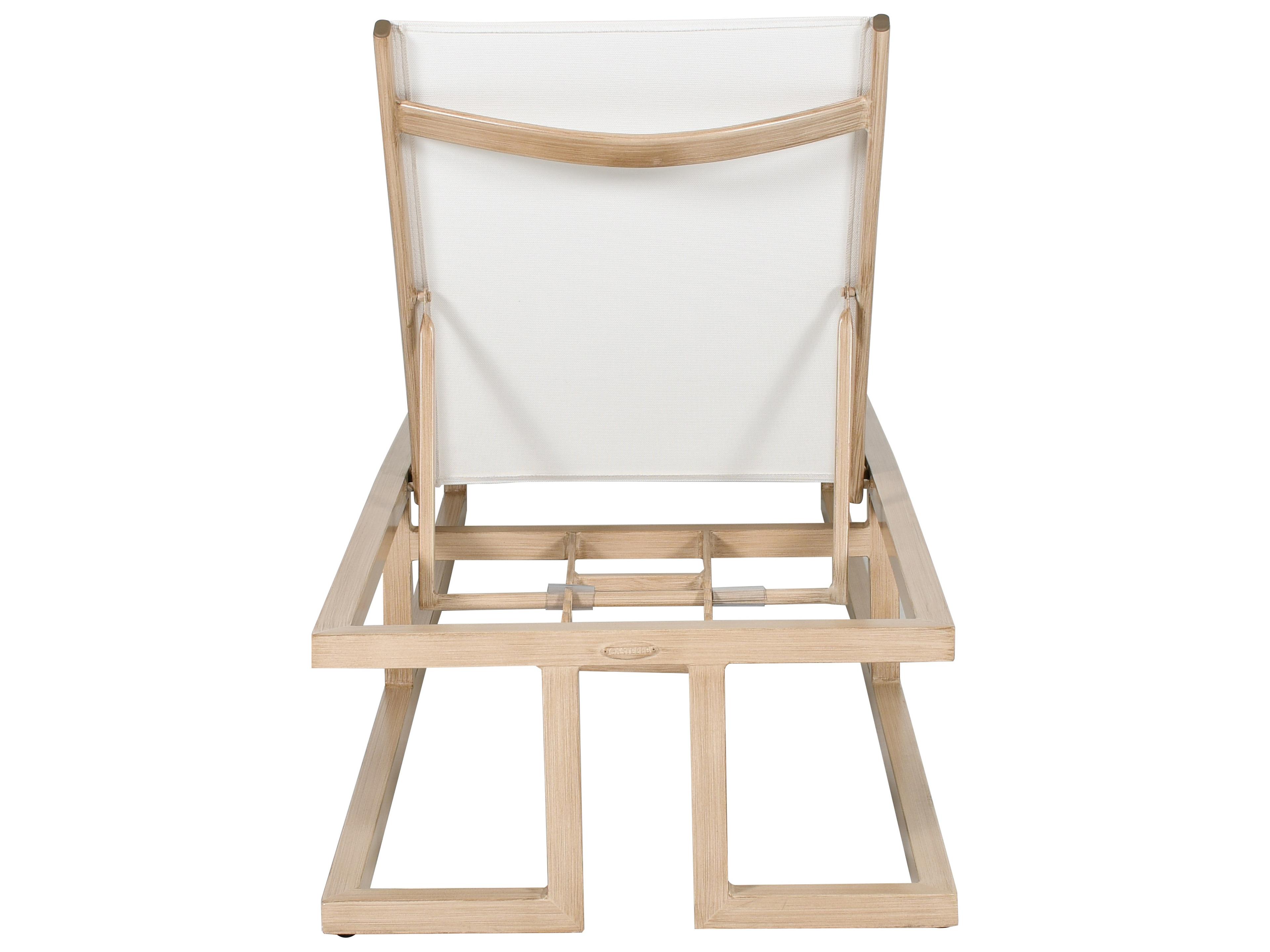 Castelle Gala Sling Aluminum Adjustable Sling Outdoor Patio Chaise Lounge