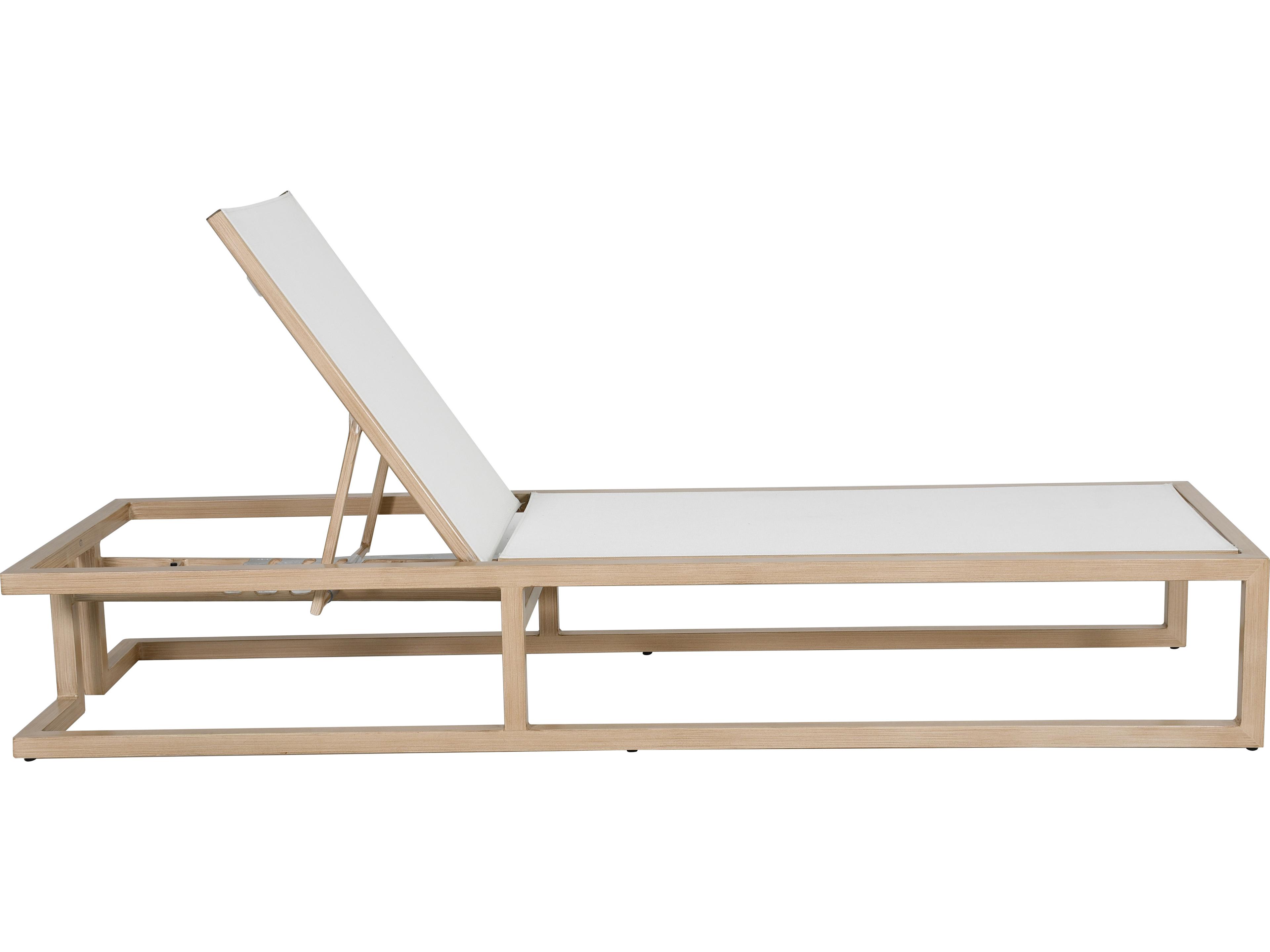 Castelle Gala Sling Aluminum Adjustable Sling Outdoor Patio Chaise Lounge