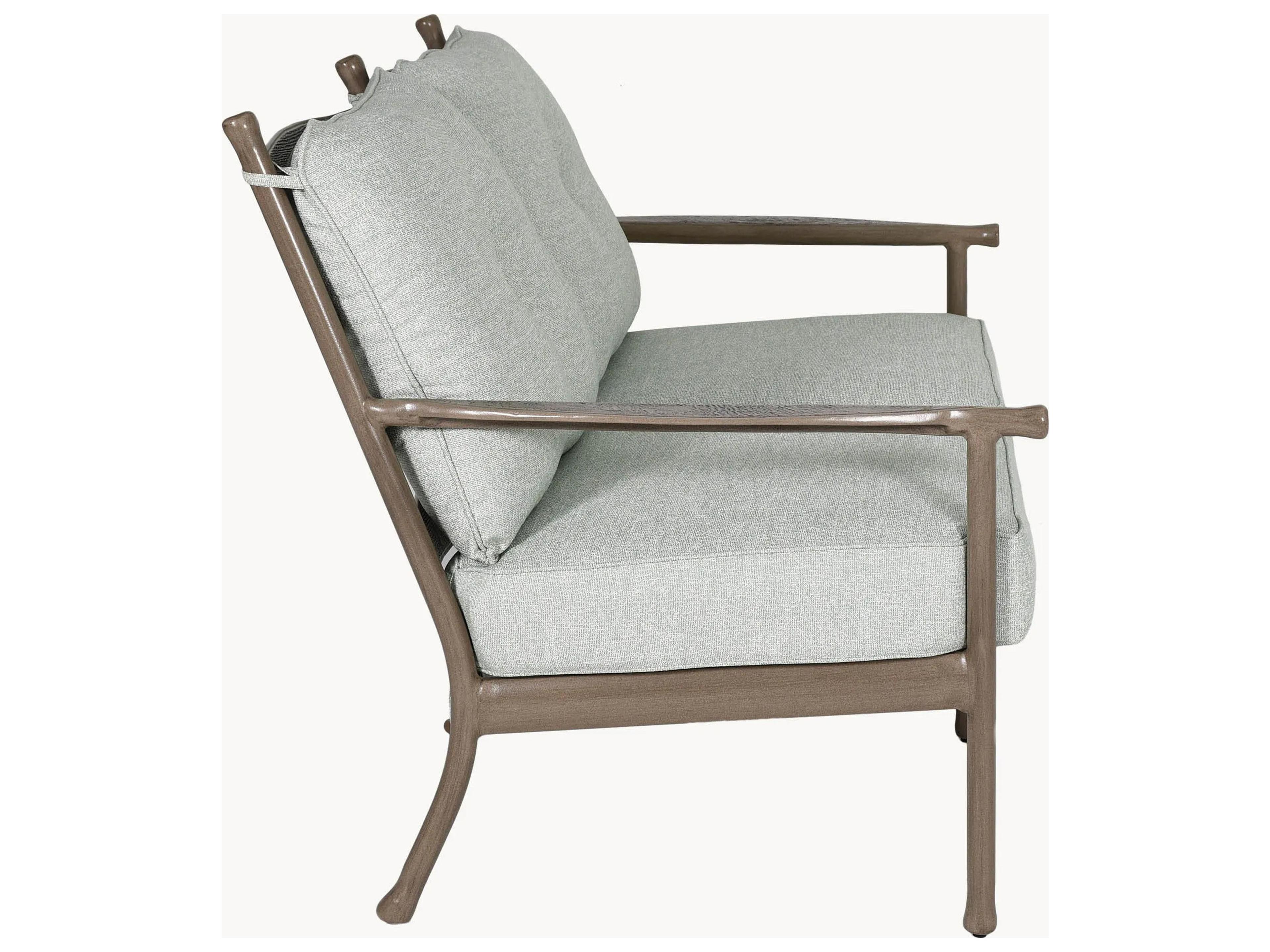 Castelle Lodge Deep Seating Cast Aluminum Outdoor Patio Loveseat