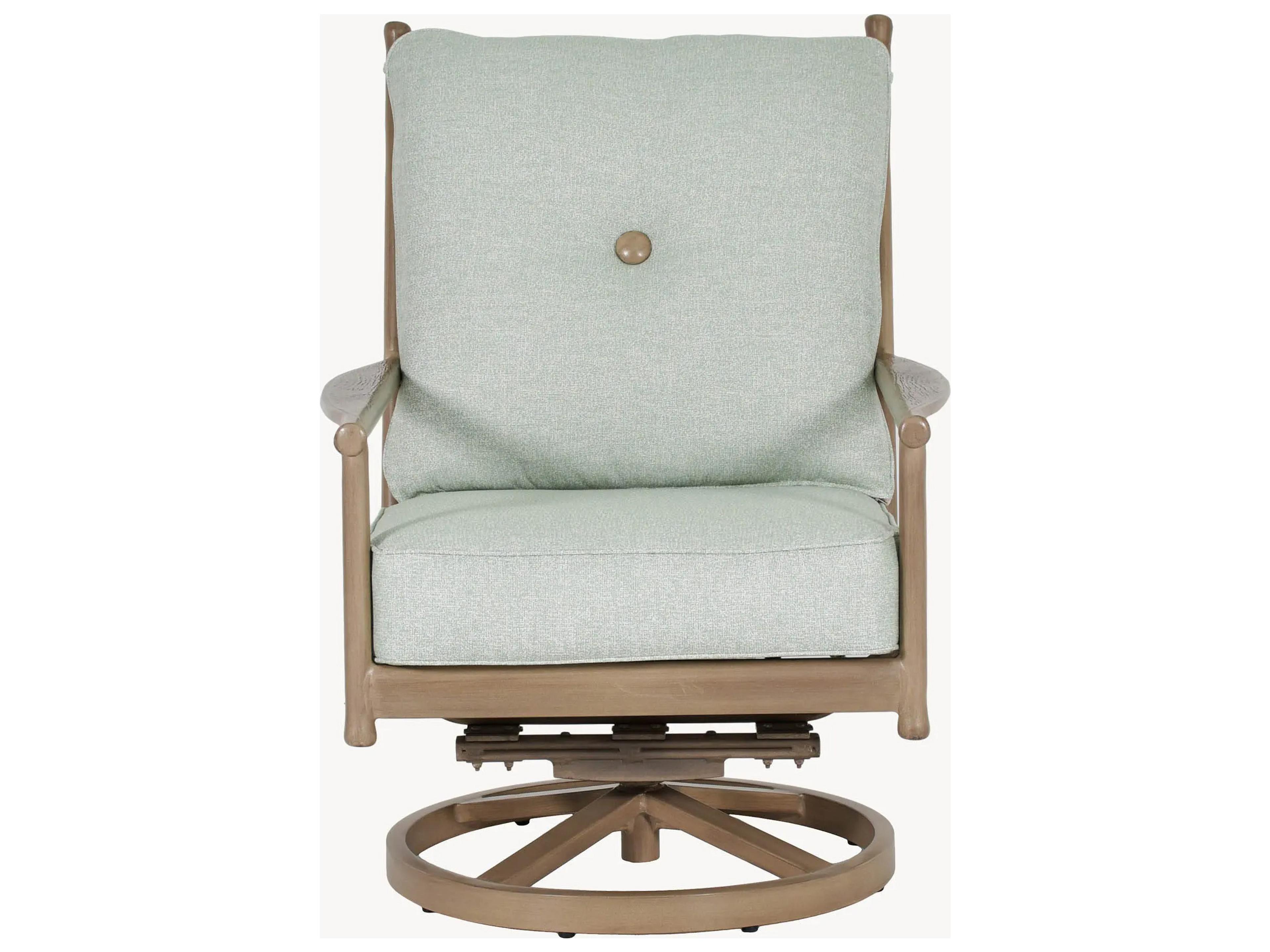 Castelle Lodge Deep Seating Cast Aluminum High Back Rocking Outdoor Lounge Chair