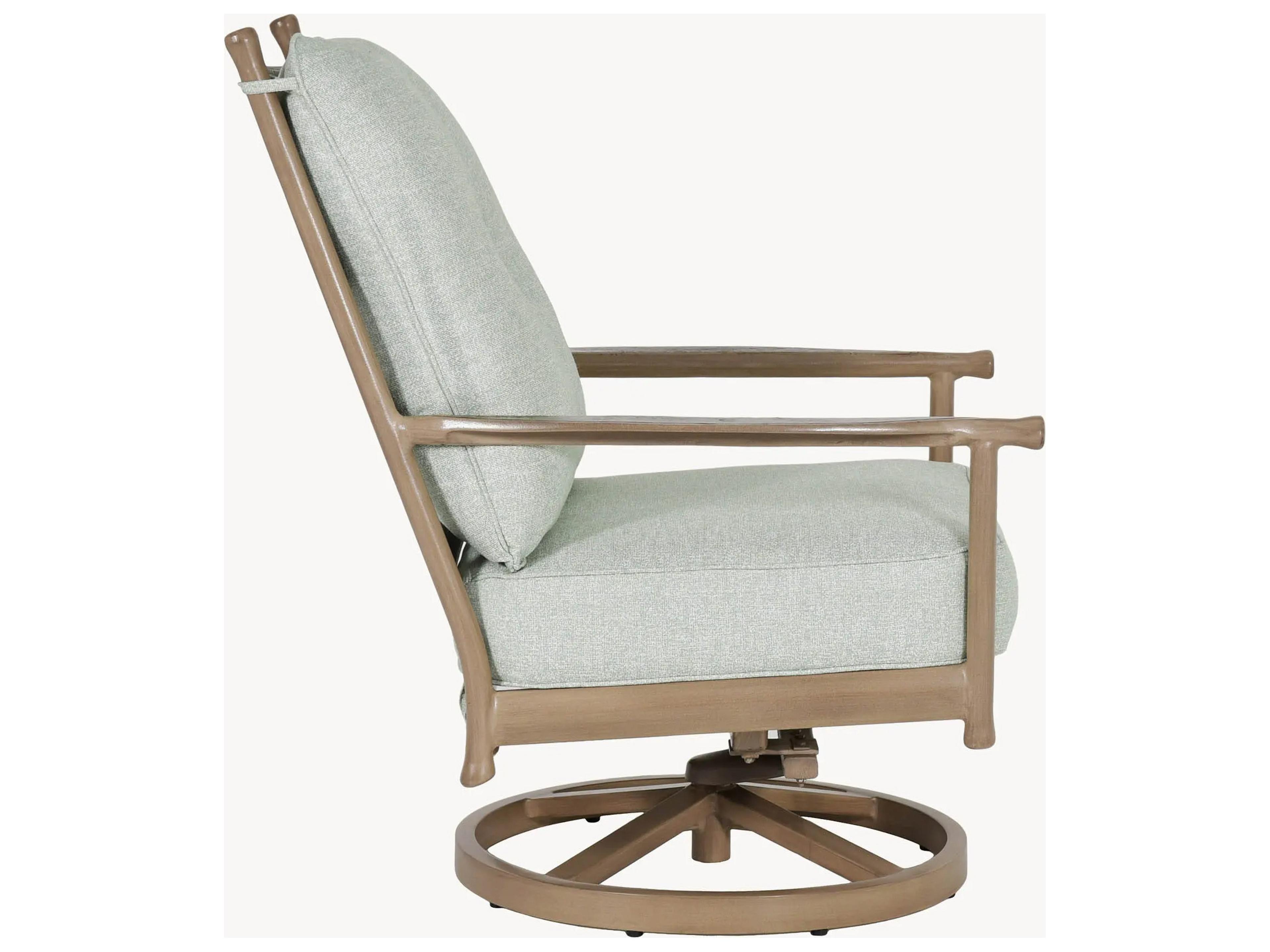 Castelle Lodge Deep Seating Cast Aluminum High Back Rocking Outdoor Lounge Chair