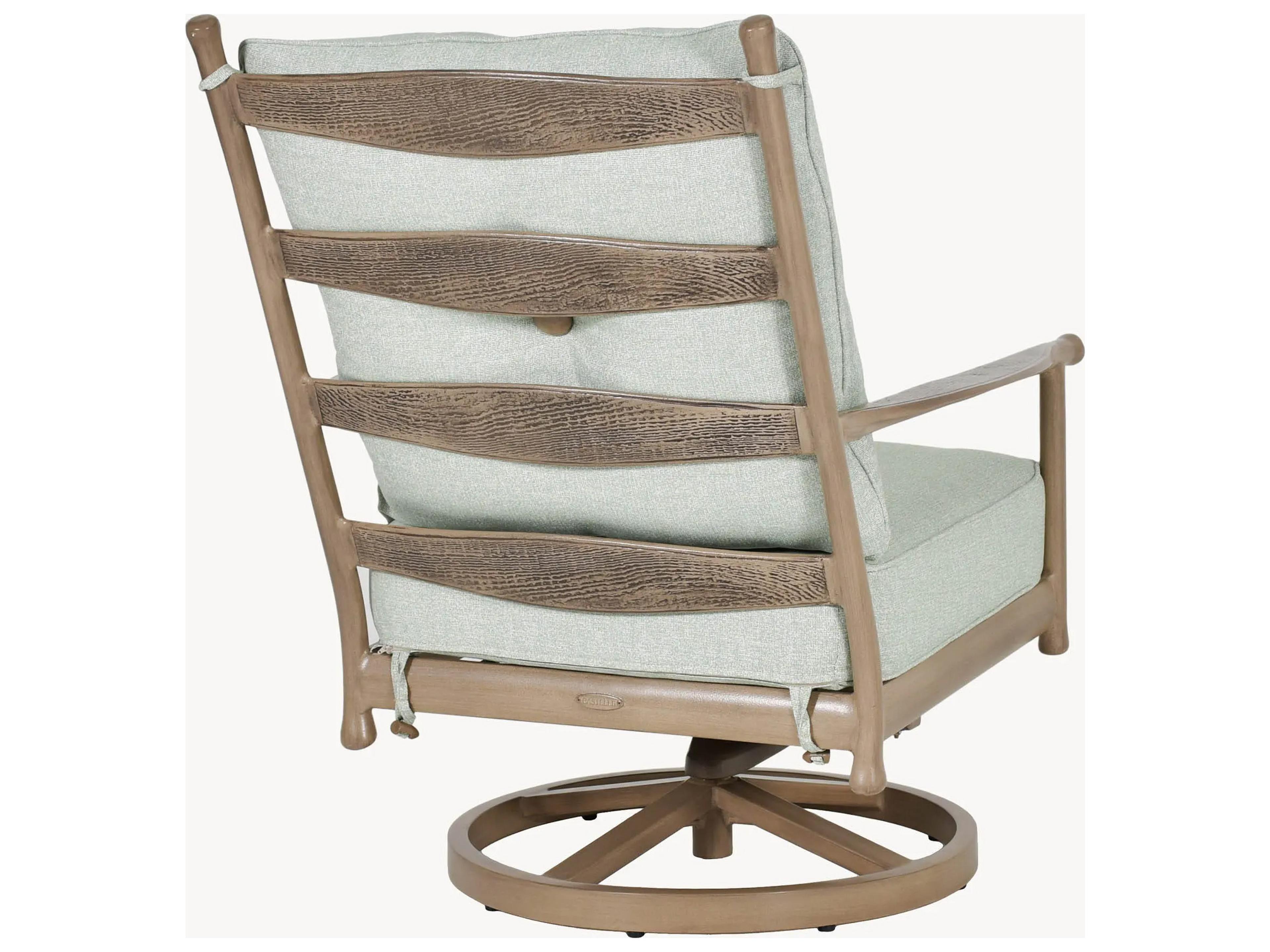 Castelle Lodge Deep Seating Cast Aluminum High Back Rocking Outdoor Lounge Chair