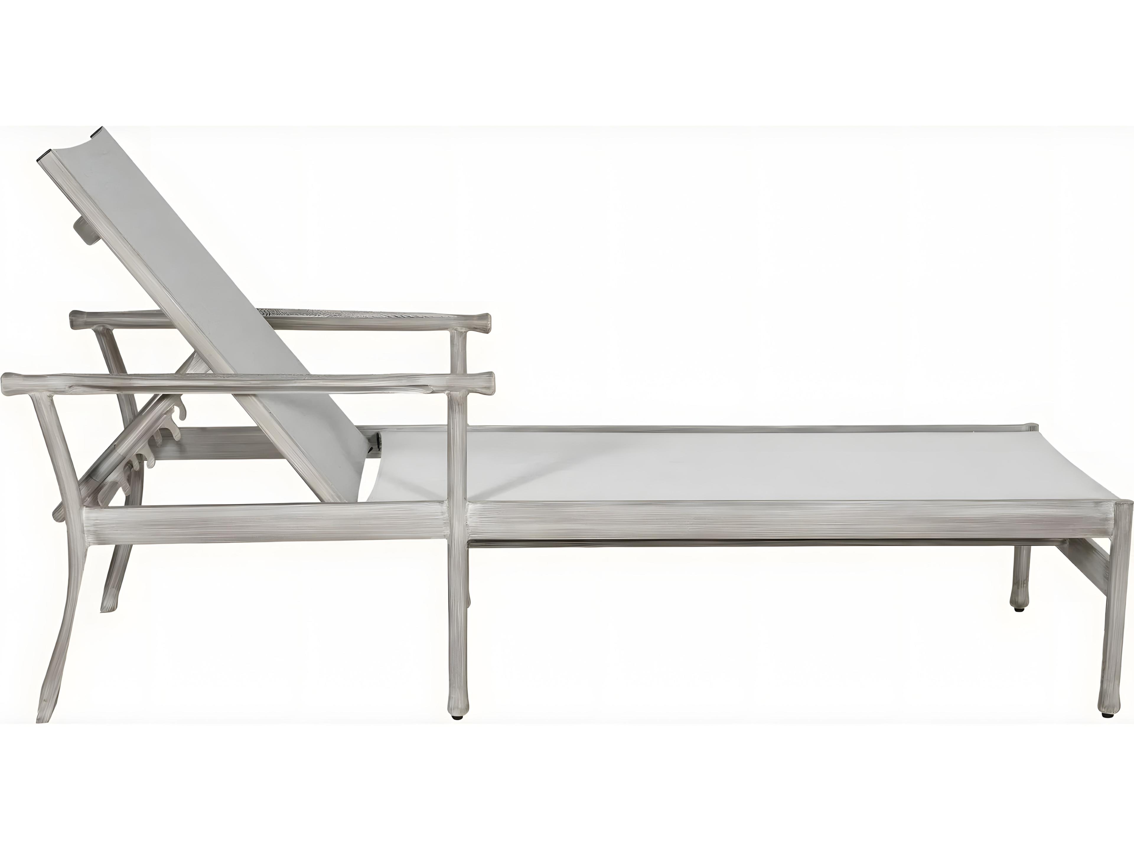 Castelle Lodge Formal Sling Aluminum Adjustable Chaise Lounge