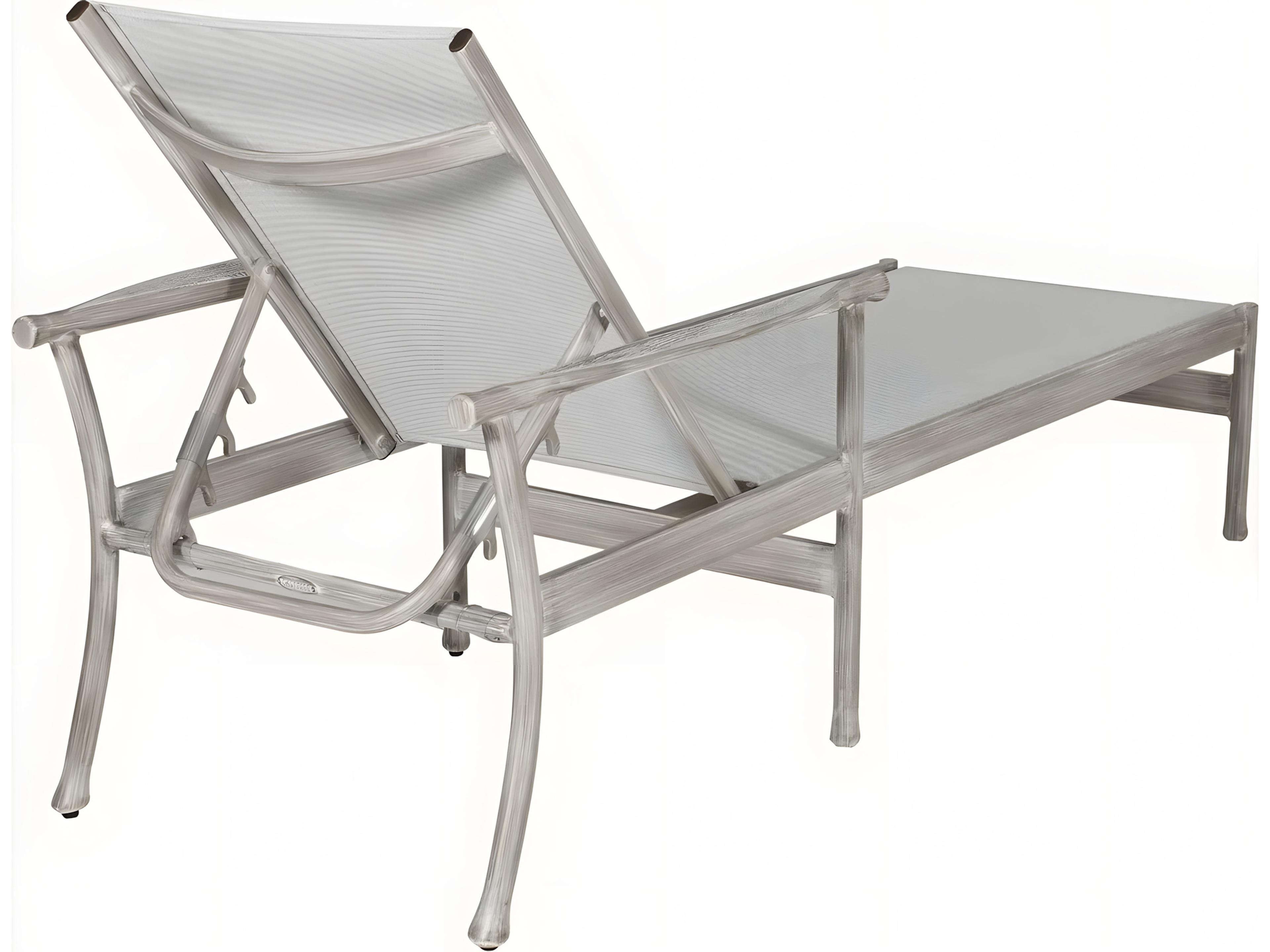 Castelle Lodge Formal Sling Aluminum Adjustable Chaise Lounge