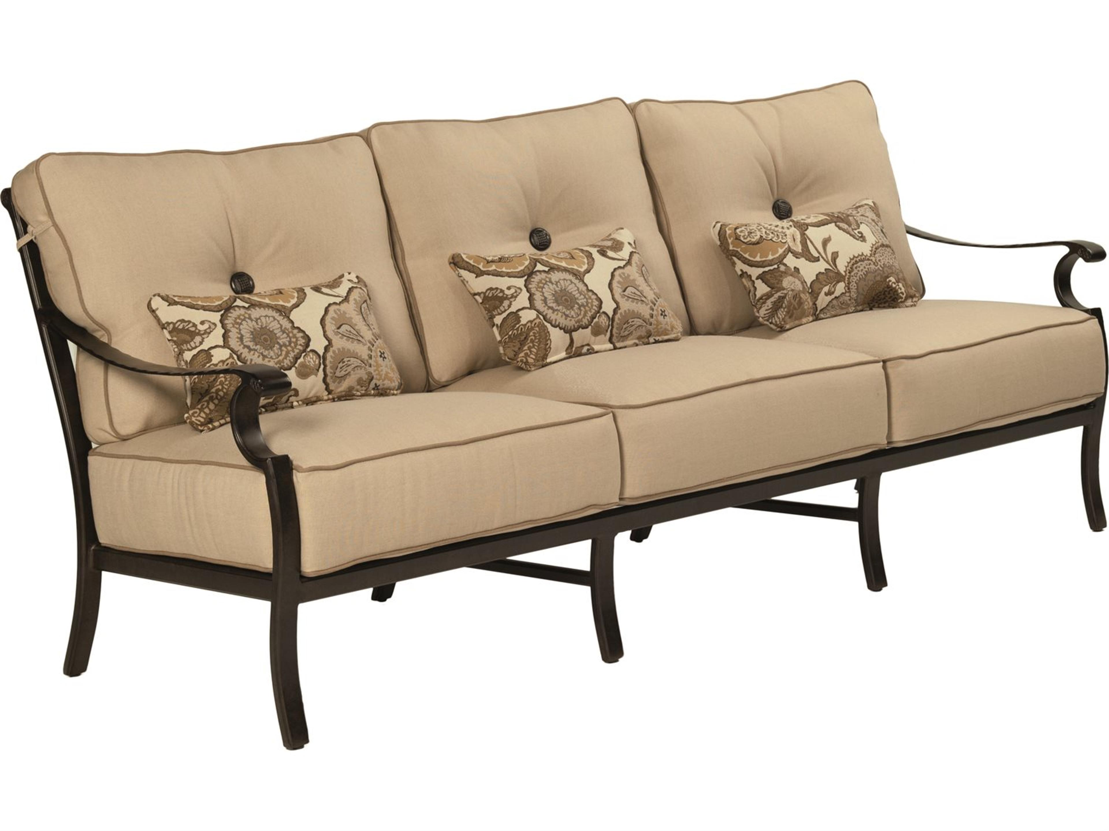 Monterey Ultra High Back Deep Seating Cast Aluminum Outdoor Patio Sofa