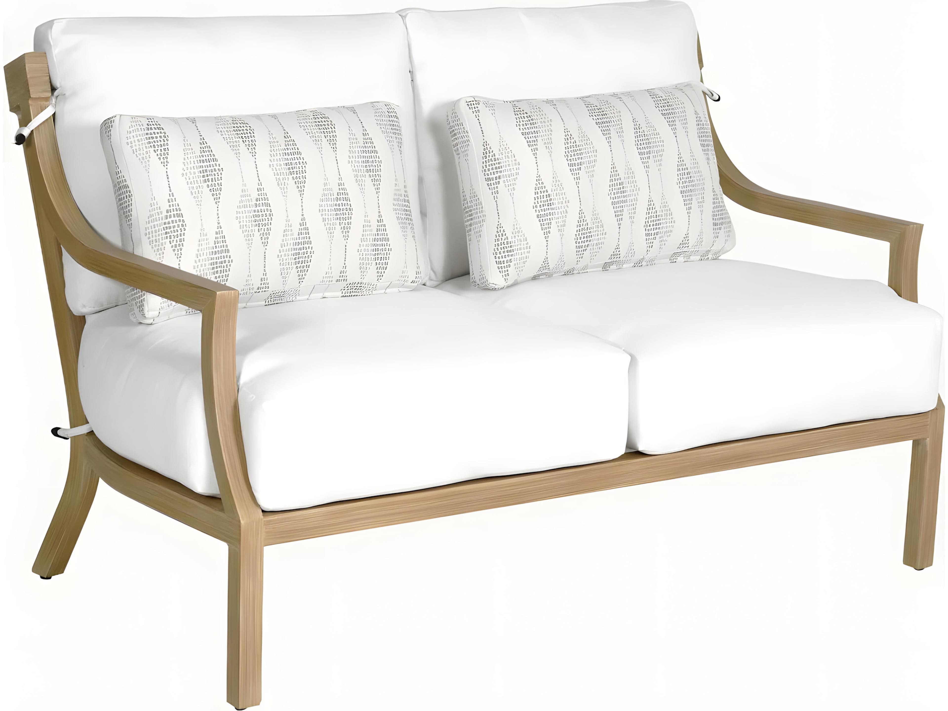 Nicoya Deep Seating Cast Aluminum Loveseat with Two Accent Pillows