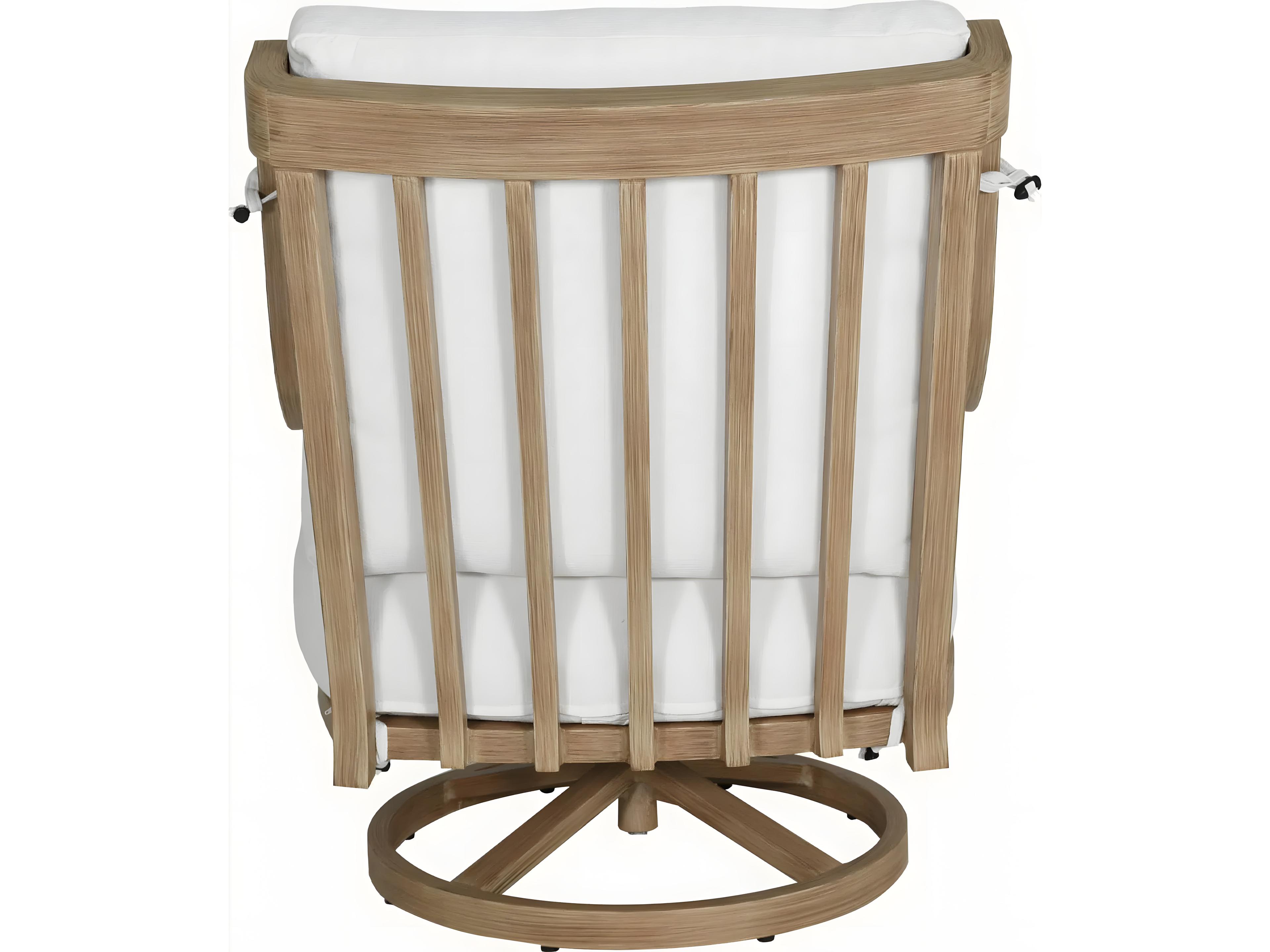 Castelle Nicoya Deep Seating Cast Aluminum Swivel Rocker Lounge Chair with One Accent Pillow