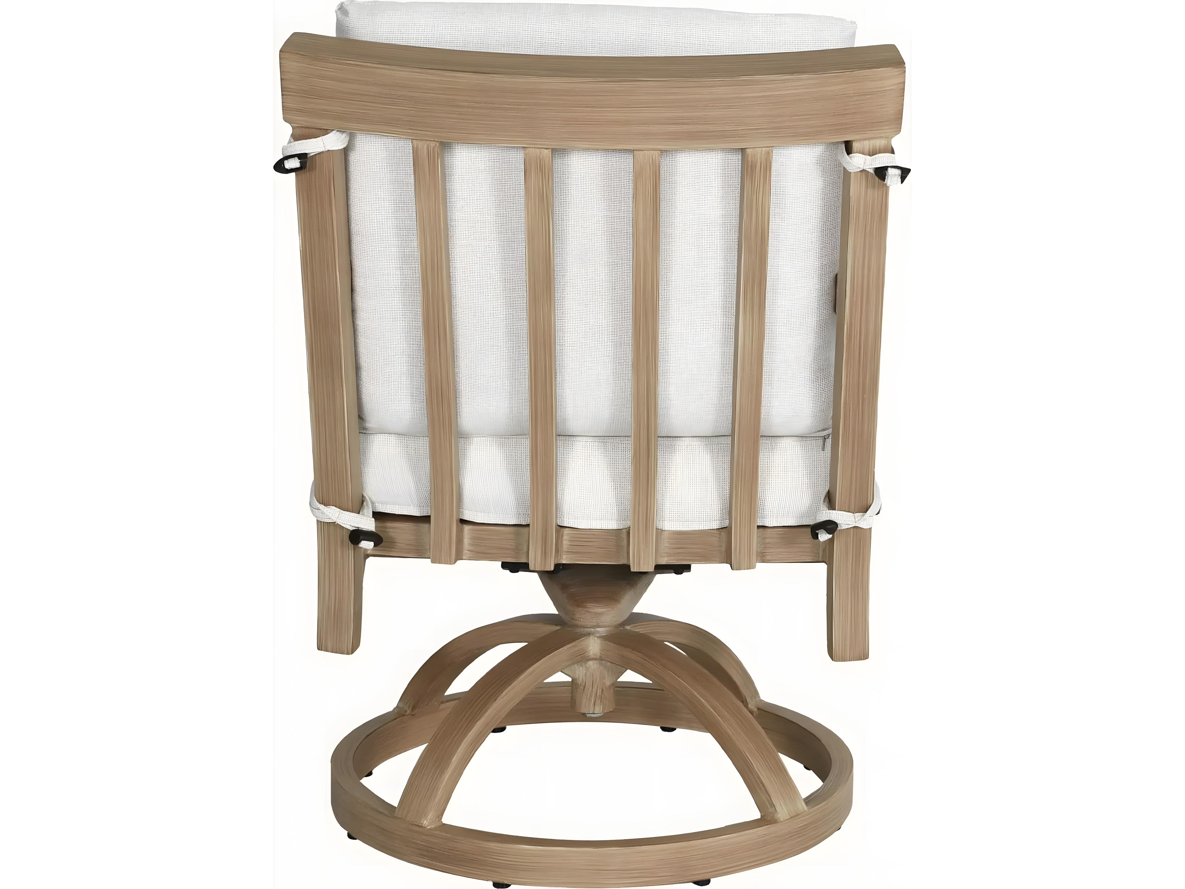 Castelle Nicoya Formal Cast Aluminum Swivel Rocker Dining Arm Chair Swivel Rocker