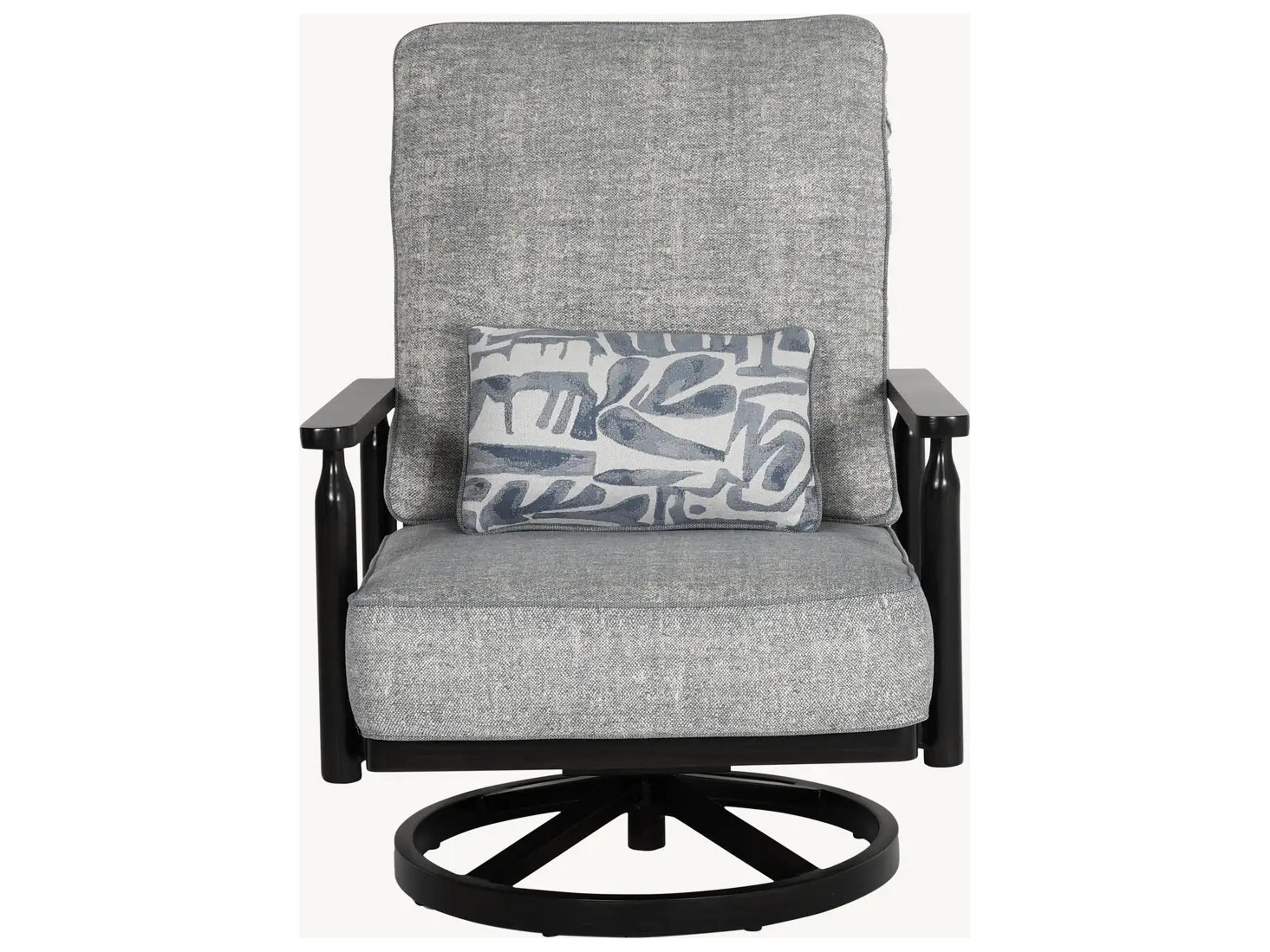 Castelle Holland Deep Seating Aluminum High Back Lounge Swivel Rocker Chair