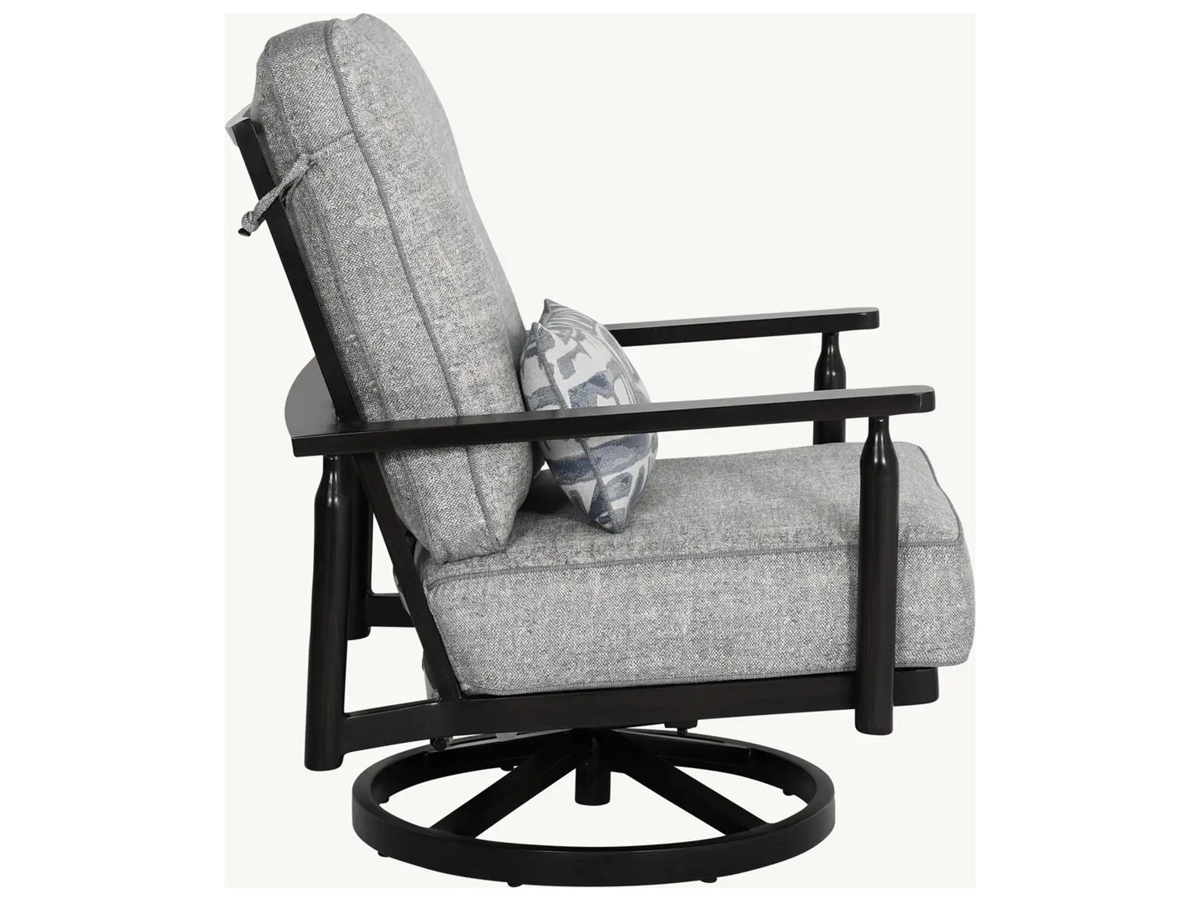 Castelle Holland Deep Seating Aluminum High Back Lounge Swivel Rocker Chair