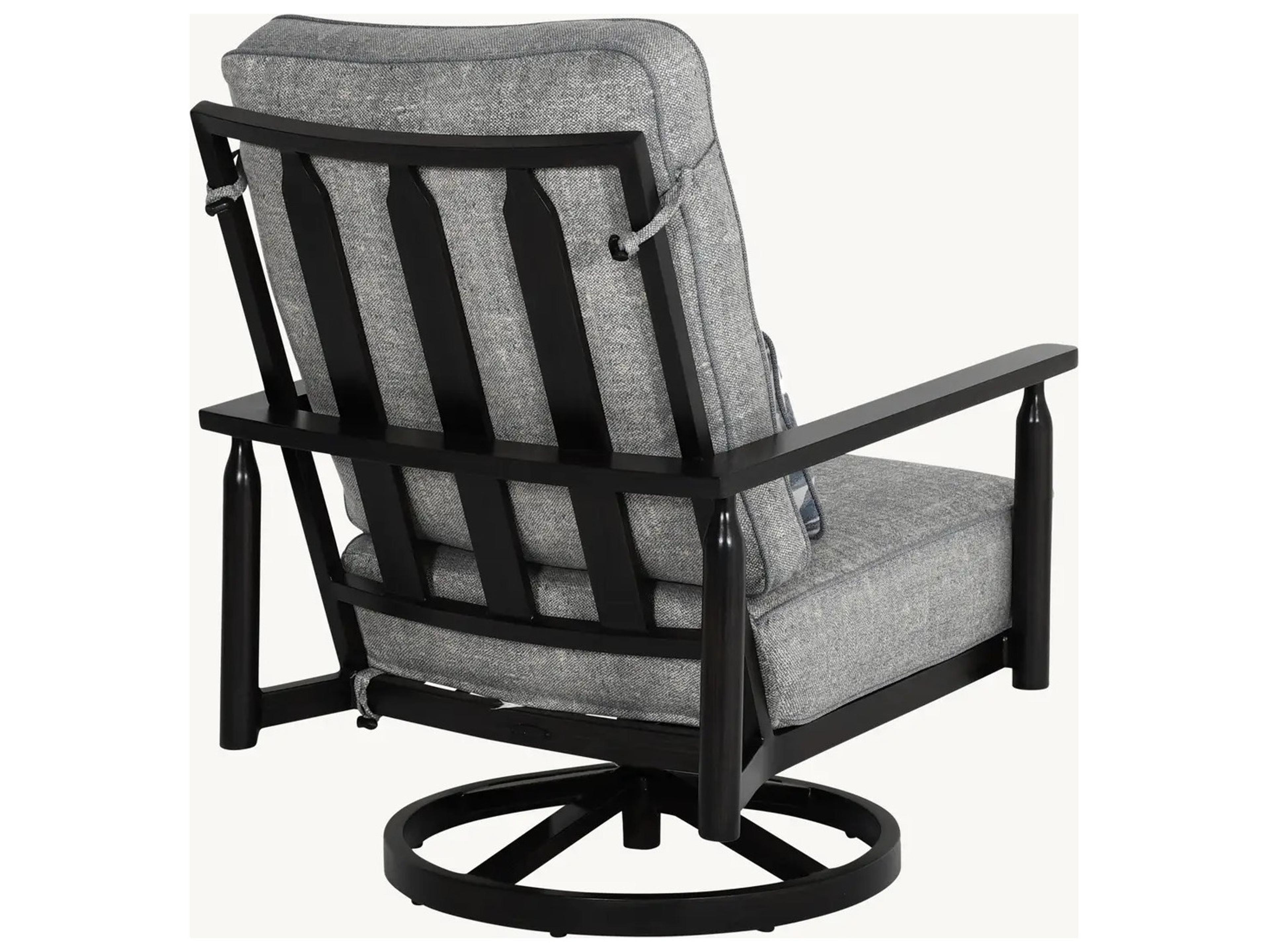 Castelle Holland Deep Seating Aluminum High Back Lounge Swivel Rocker Chair