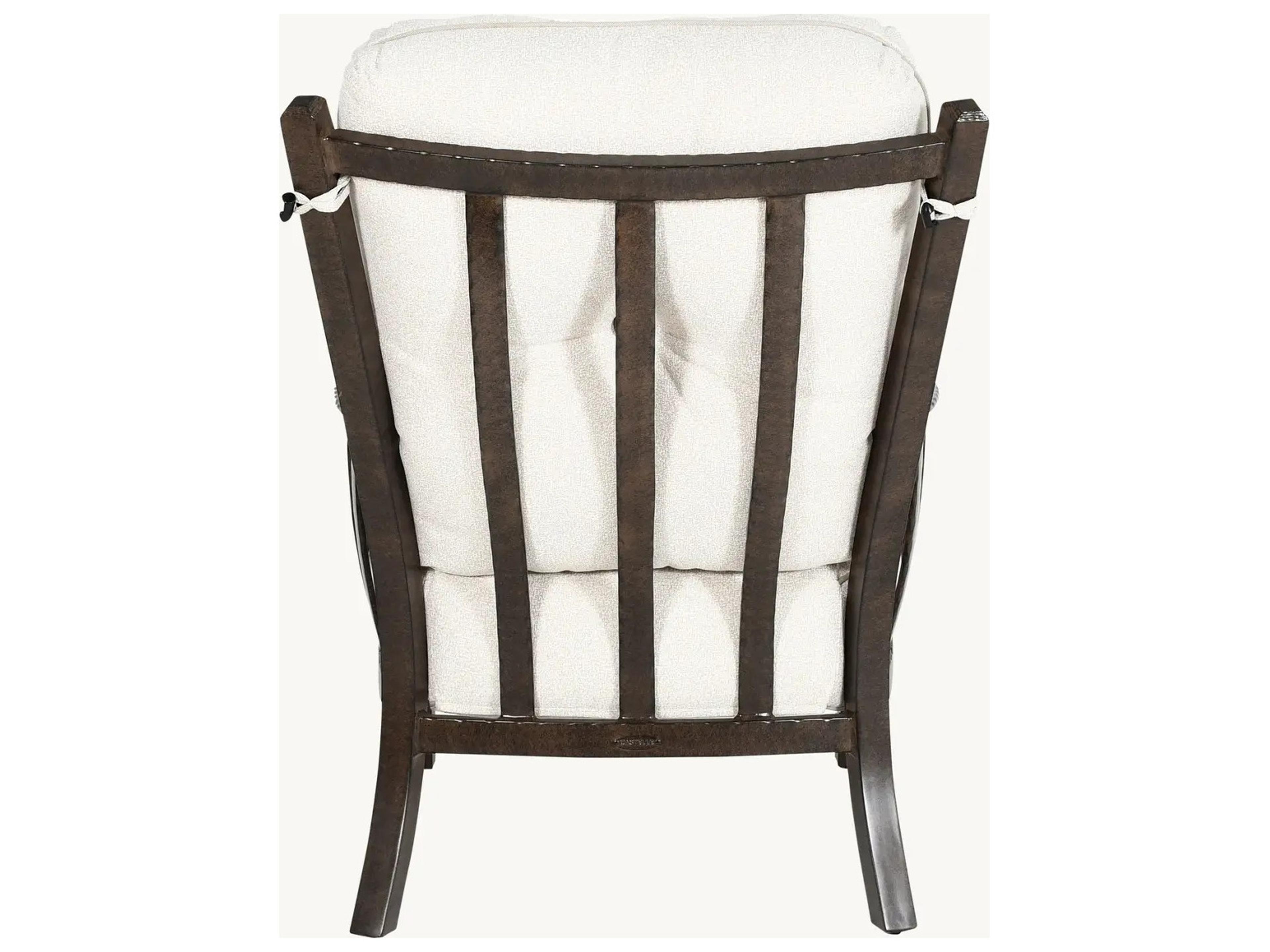 Castelle Santa Fe Deep Seating Cast Aluminum Ultra High Back Lounge Chair with Two Side Pillows