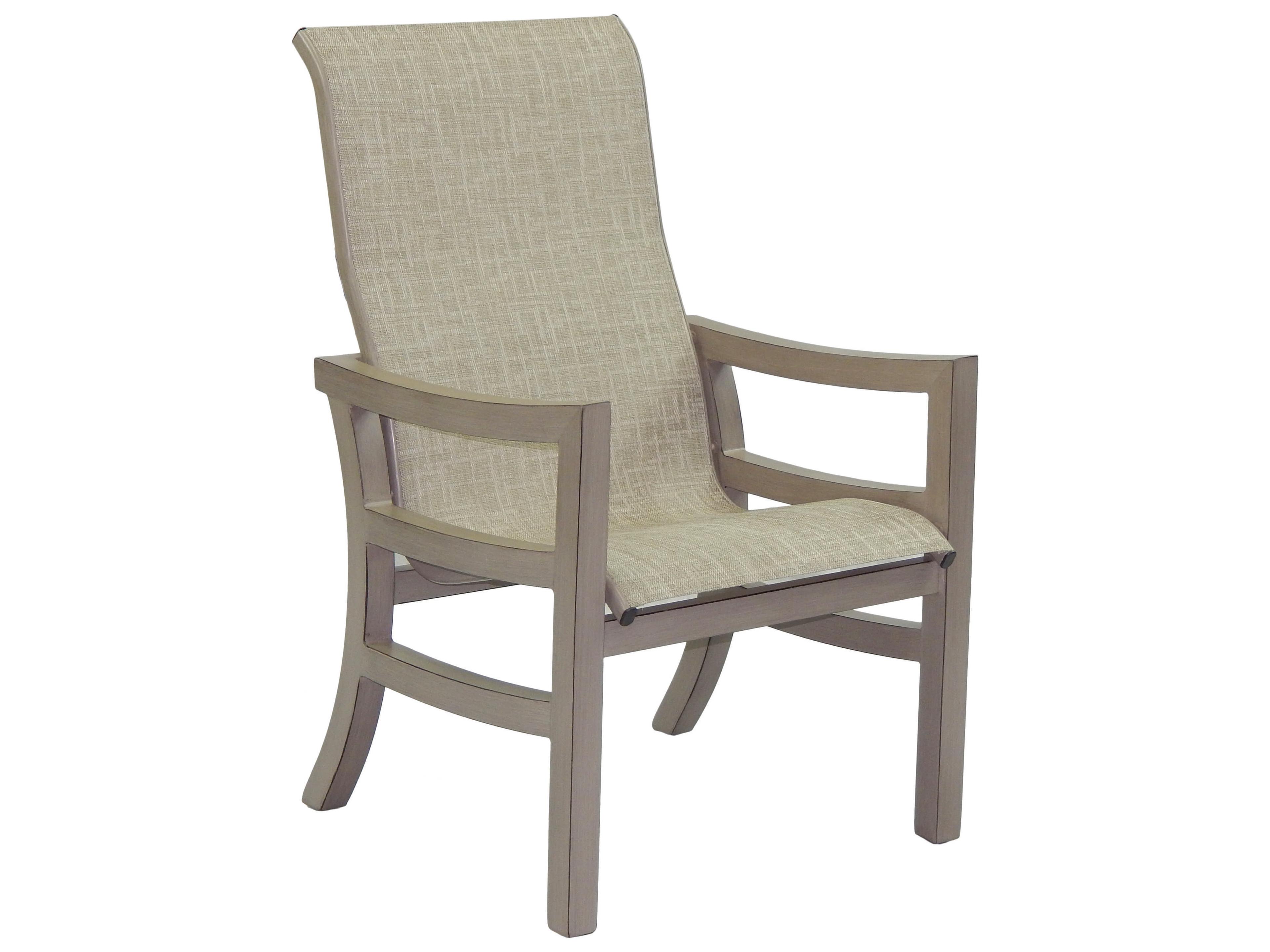 Roma Sling Dining Aluminum Outdoor Patio Dining Arm Chair