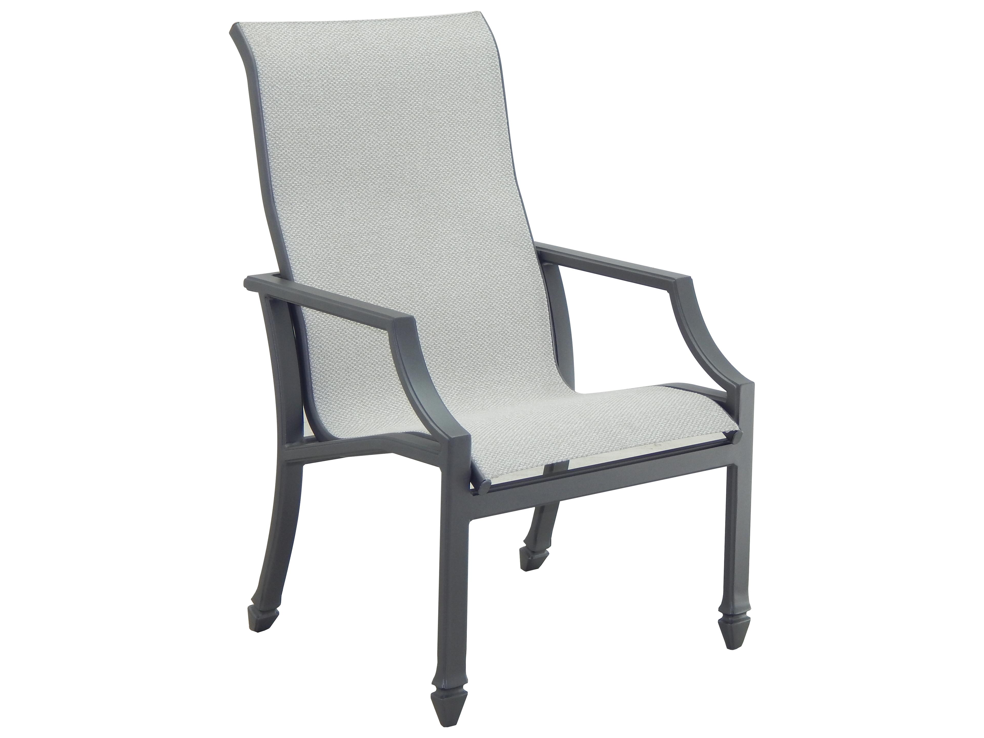 Lancaster Sling Dining Aluminum Patio Dining Arm Chair