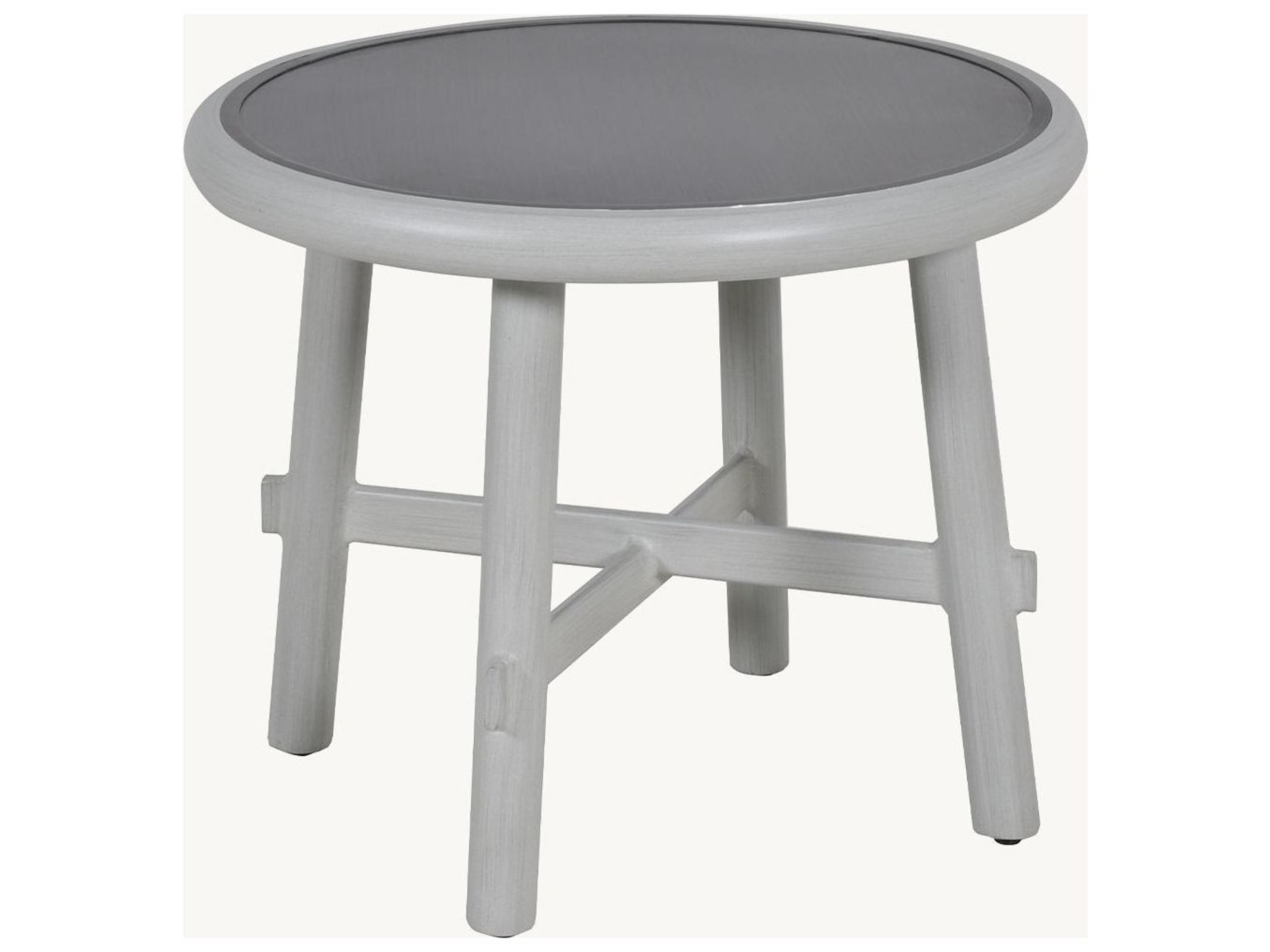 Barbados Aluminum Round Outdoor Side Table