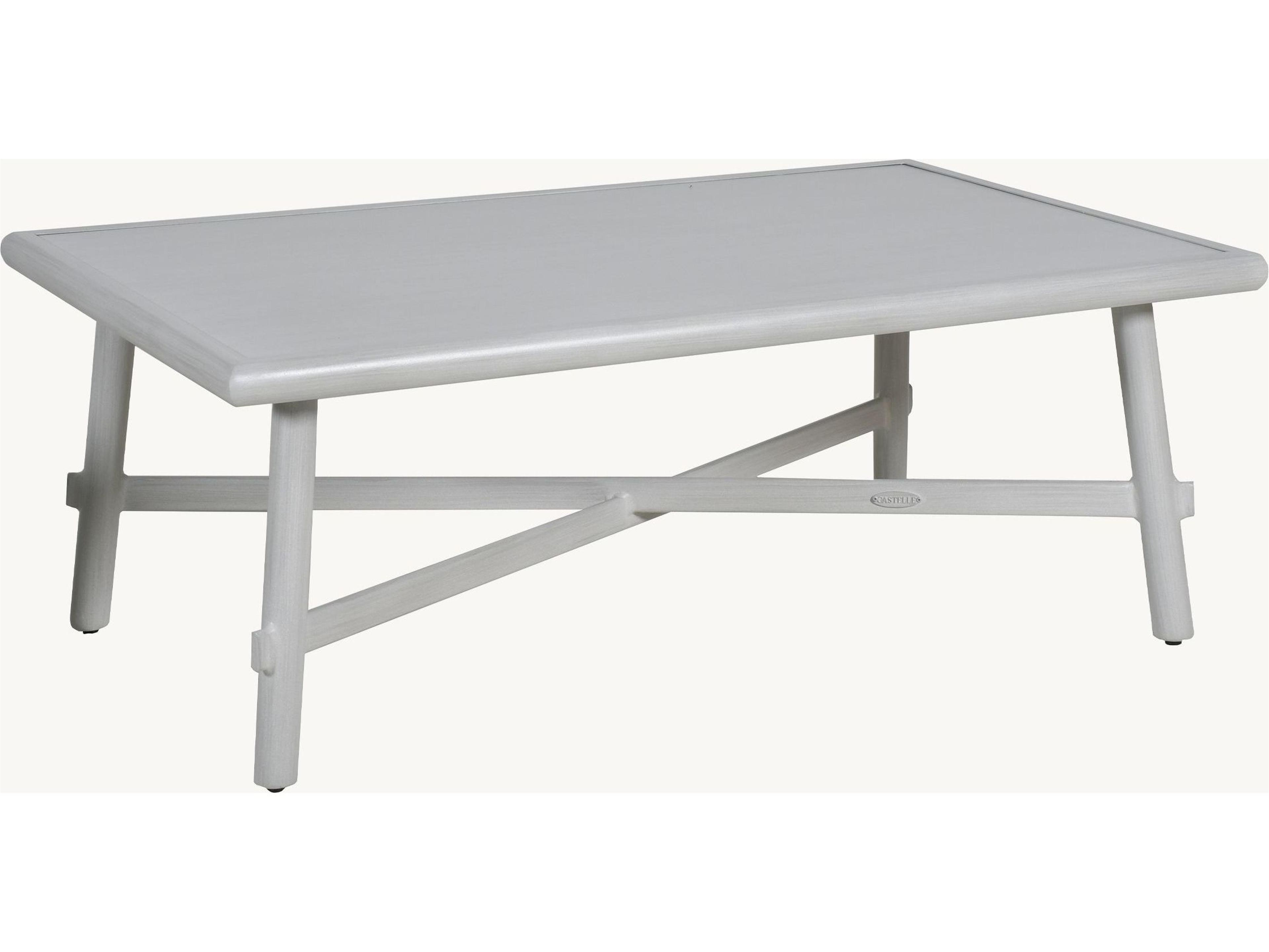 Barbados Aluminum Large Rectangular Patio Coffee Table