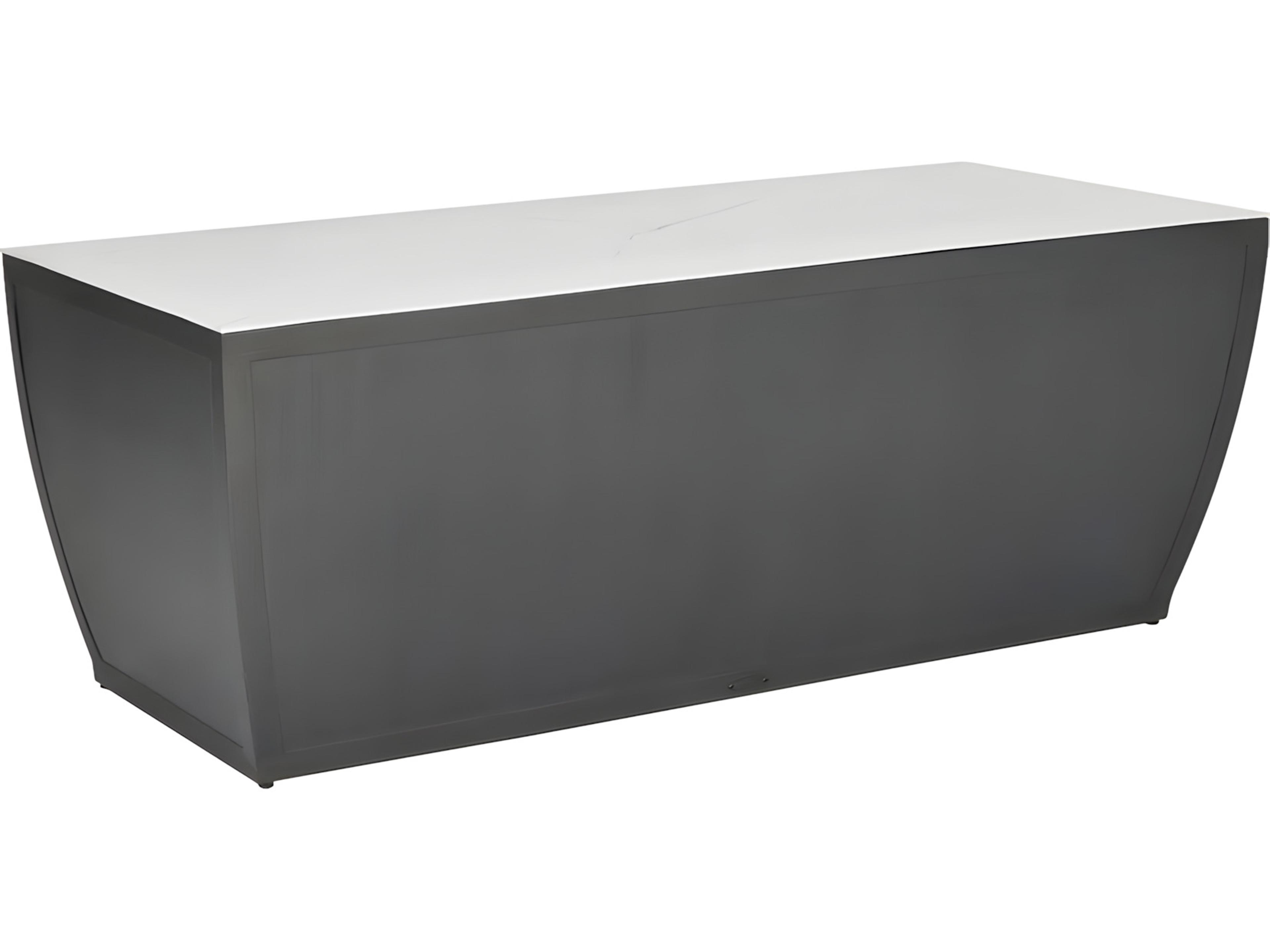 Largo Smooth Aluminum Rectangular Coffee Table