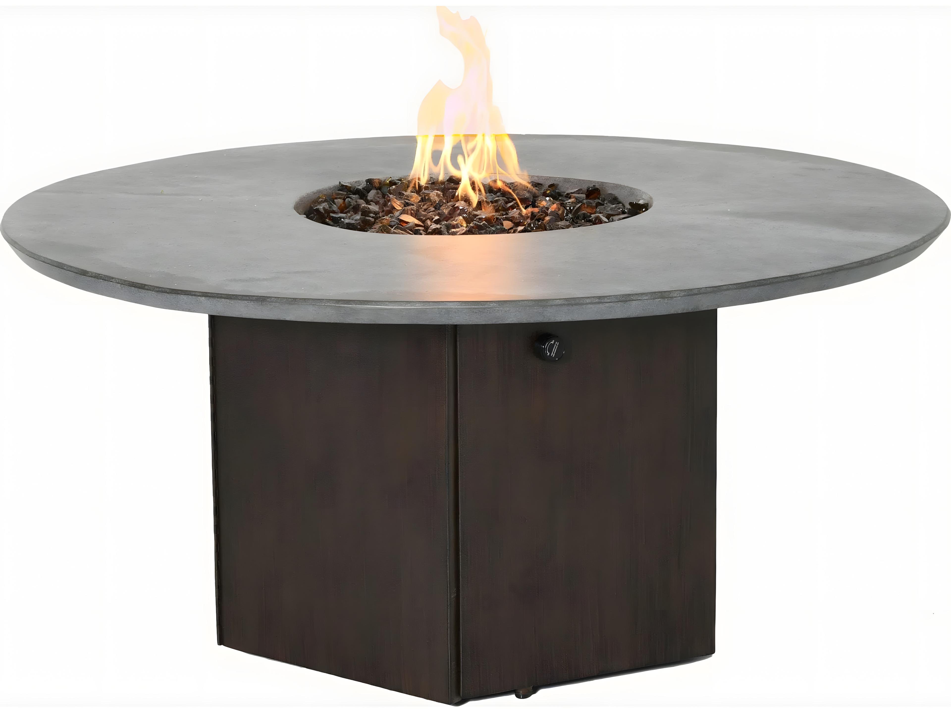 Nicoya Cast Aluminum Round Coffee Fire Pit Table