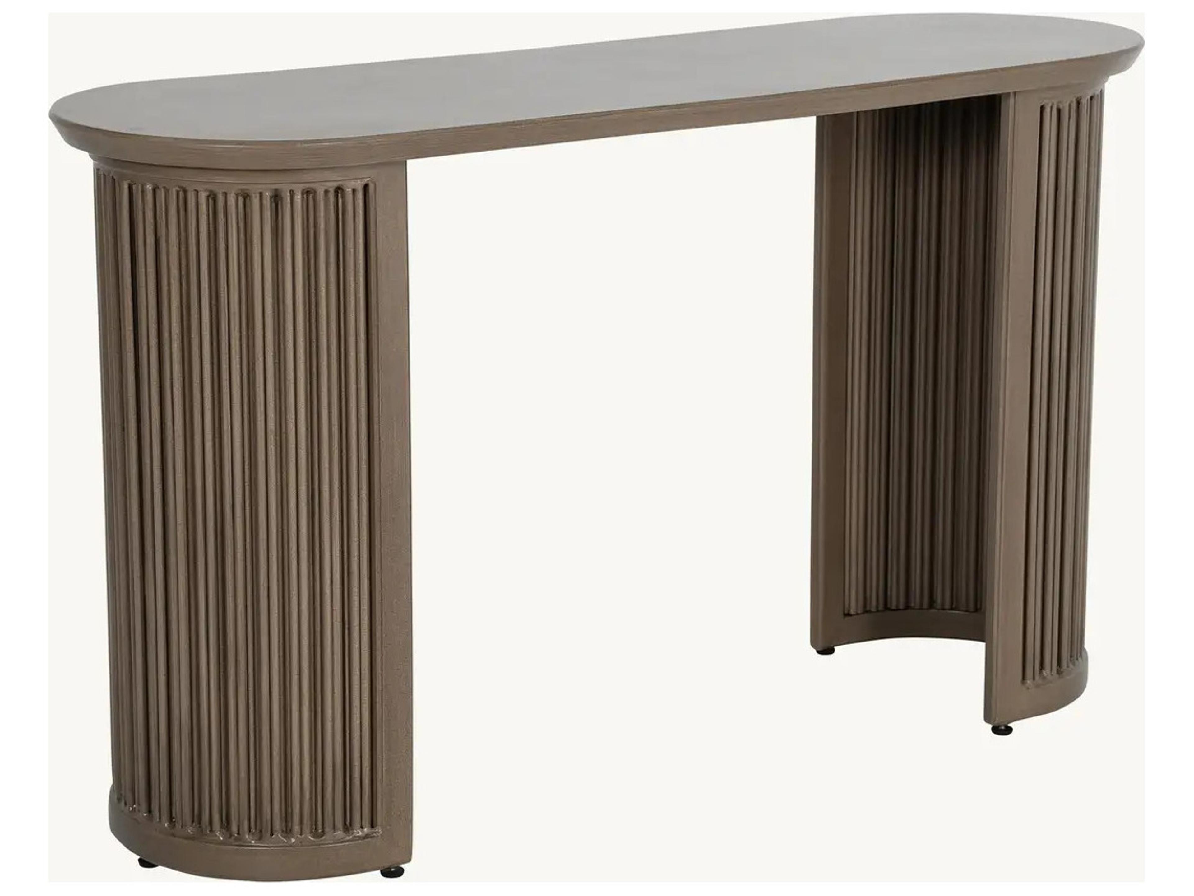 Samara Aluminum 54" x 18" Oval Console Table