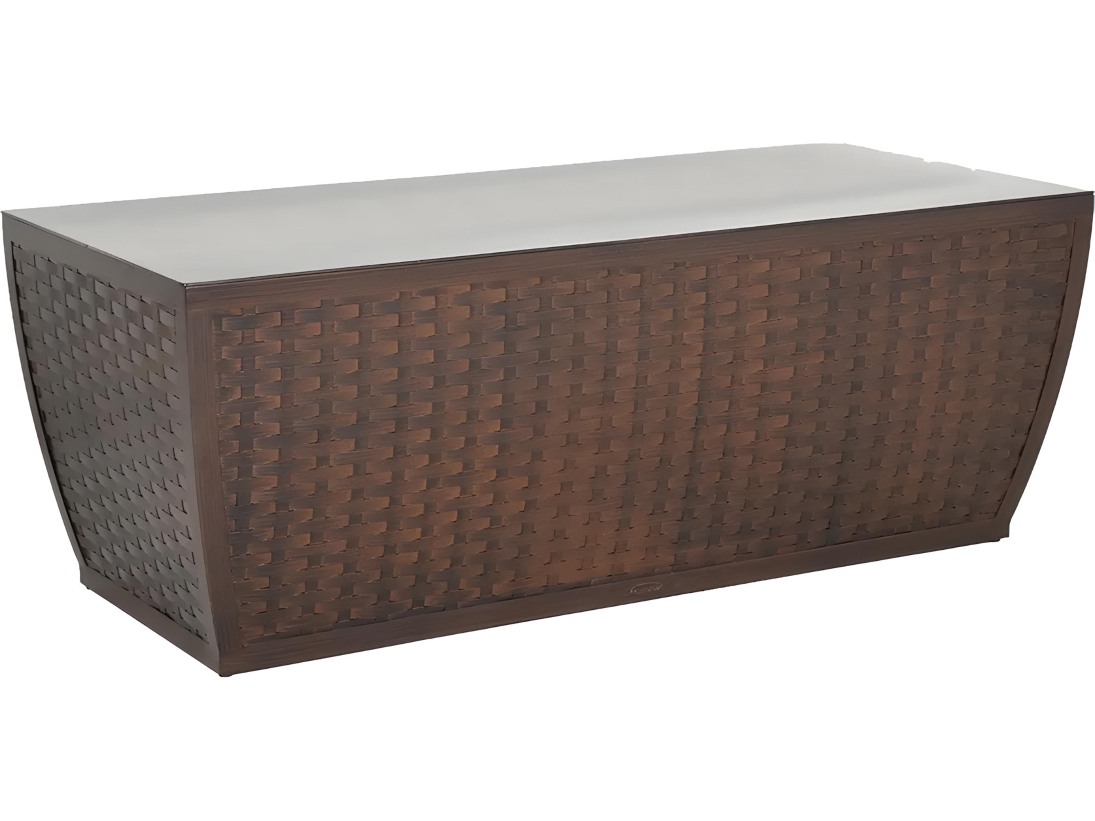 Largo Woven Aluminum Rectangular Coffee Table