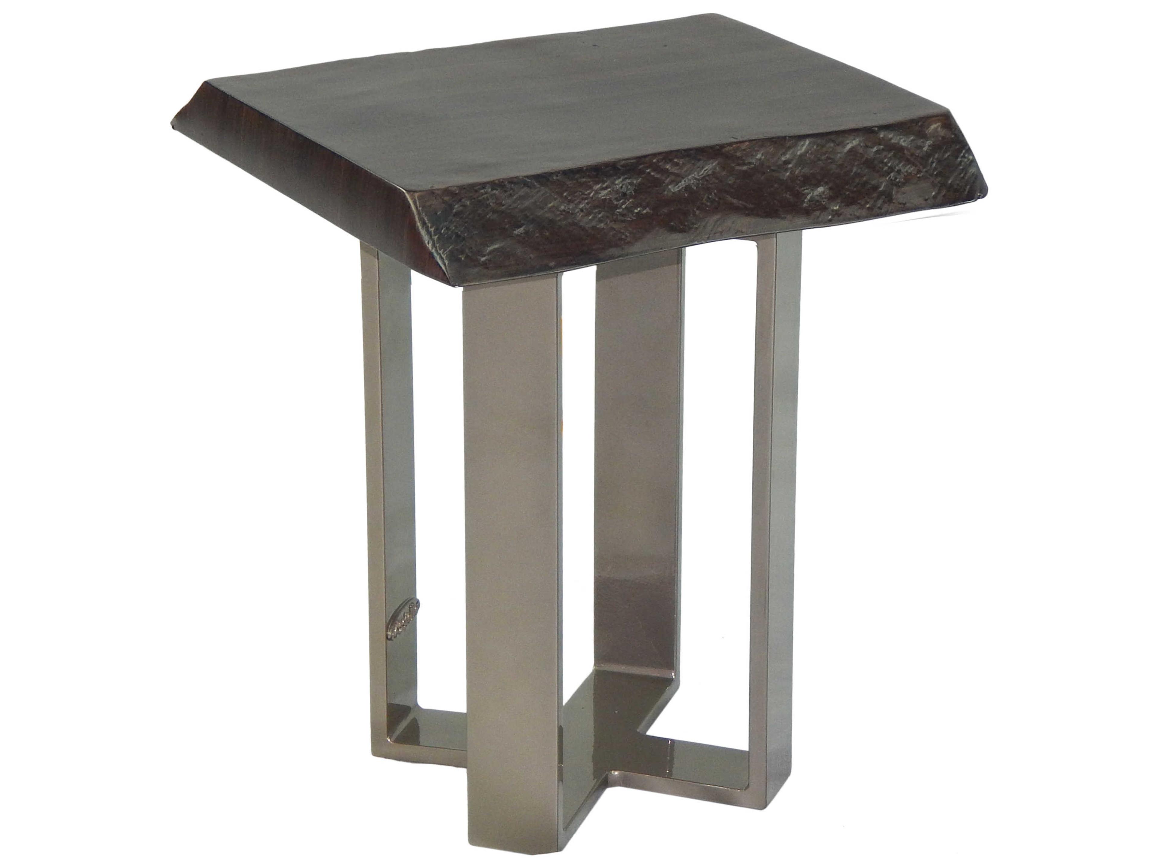Moderna Cast Aluminum Square Outdoor Patio Side Table