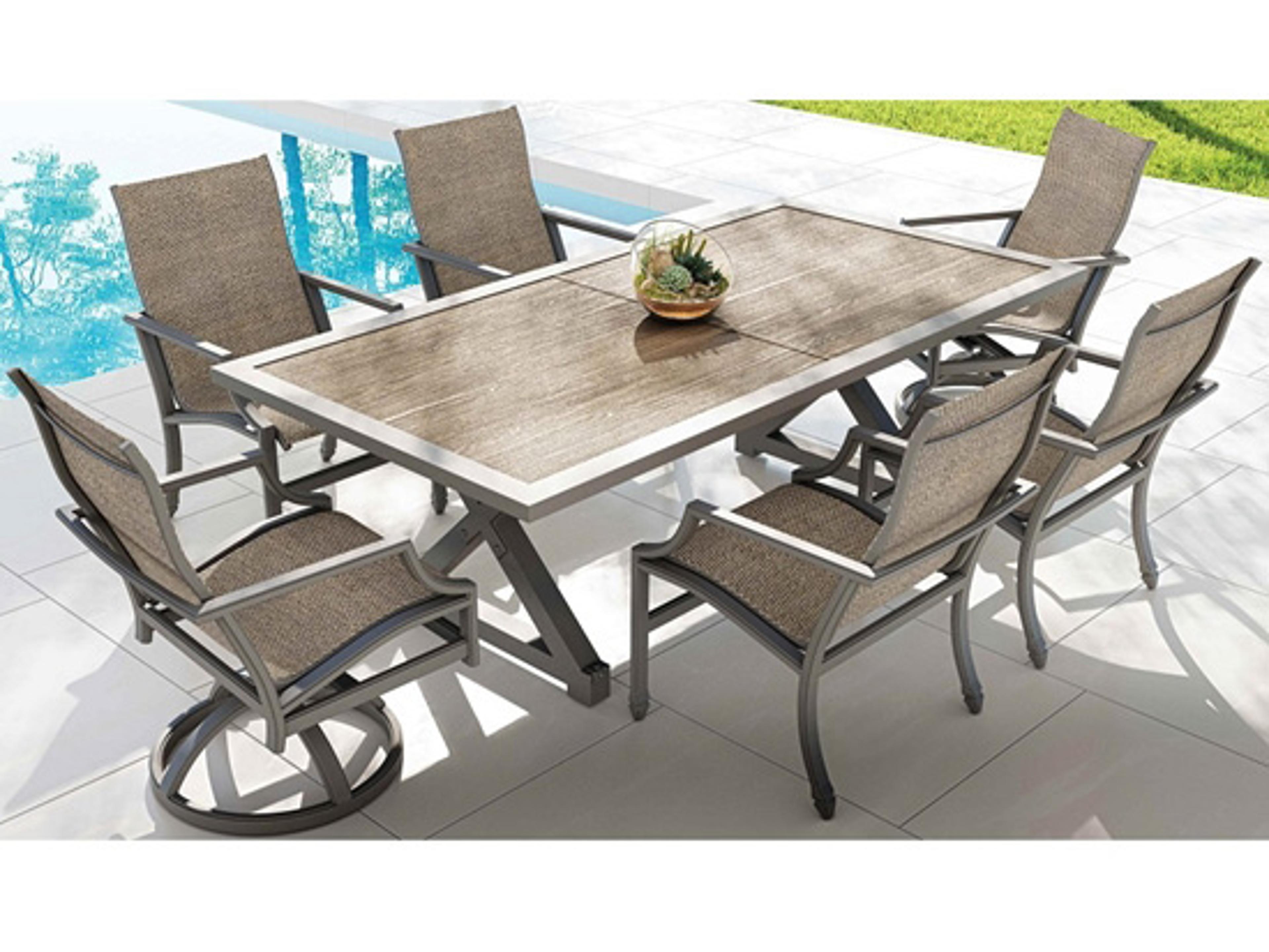 Lancaster Cushion Dining Aluminum Patio Dining Set