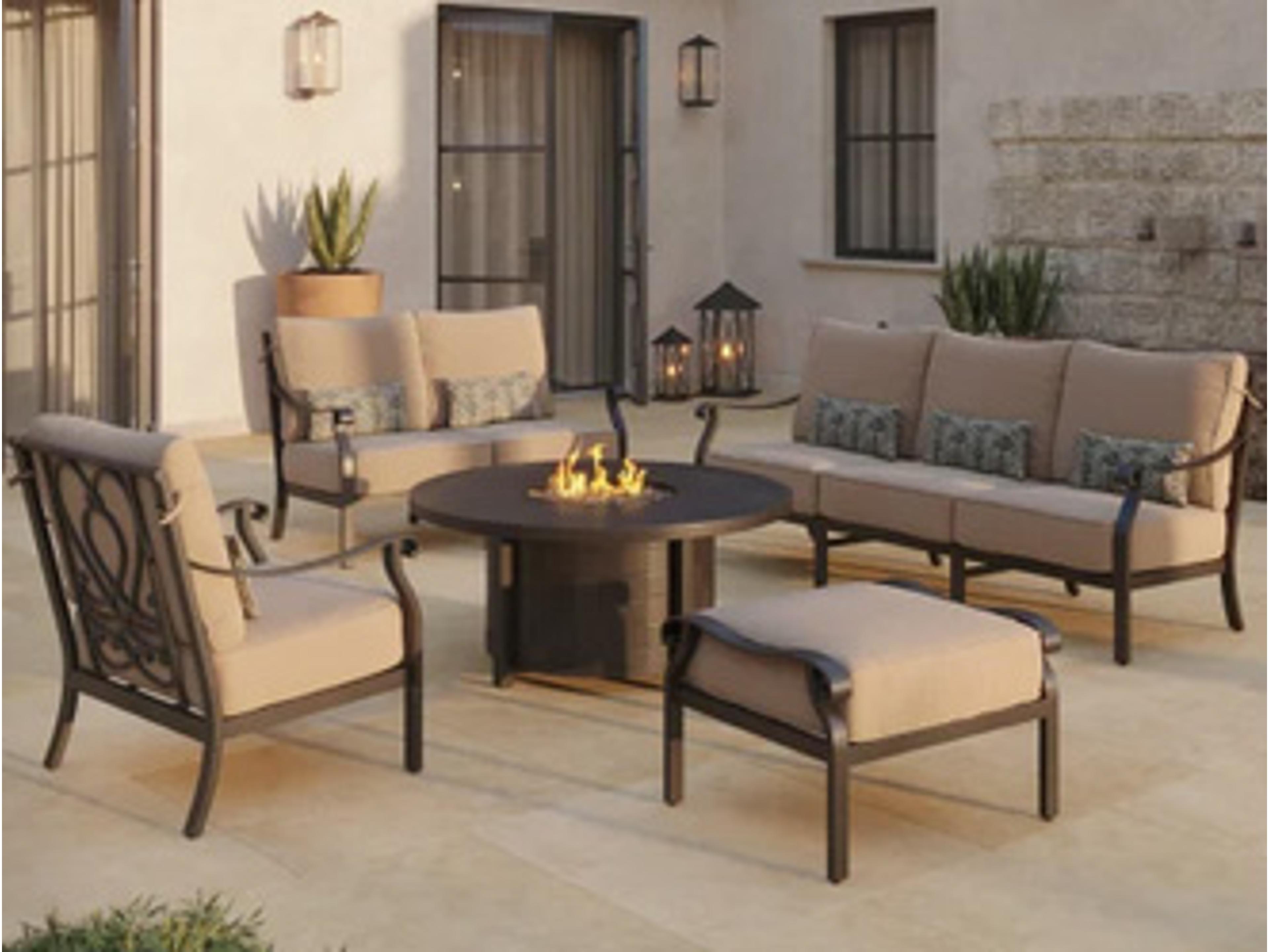 Madrid Deep Seating Cast Aluminum Patio Lounge Set
