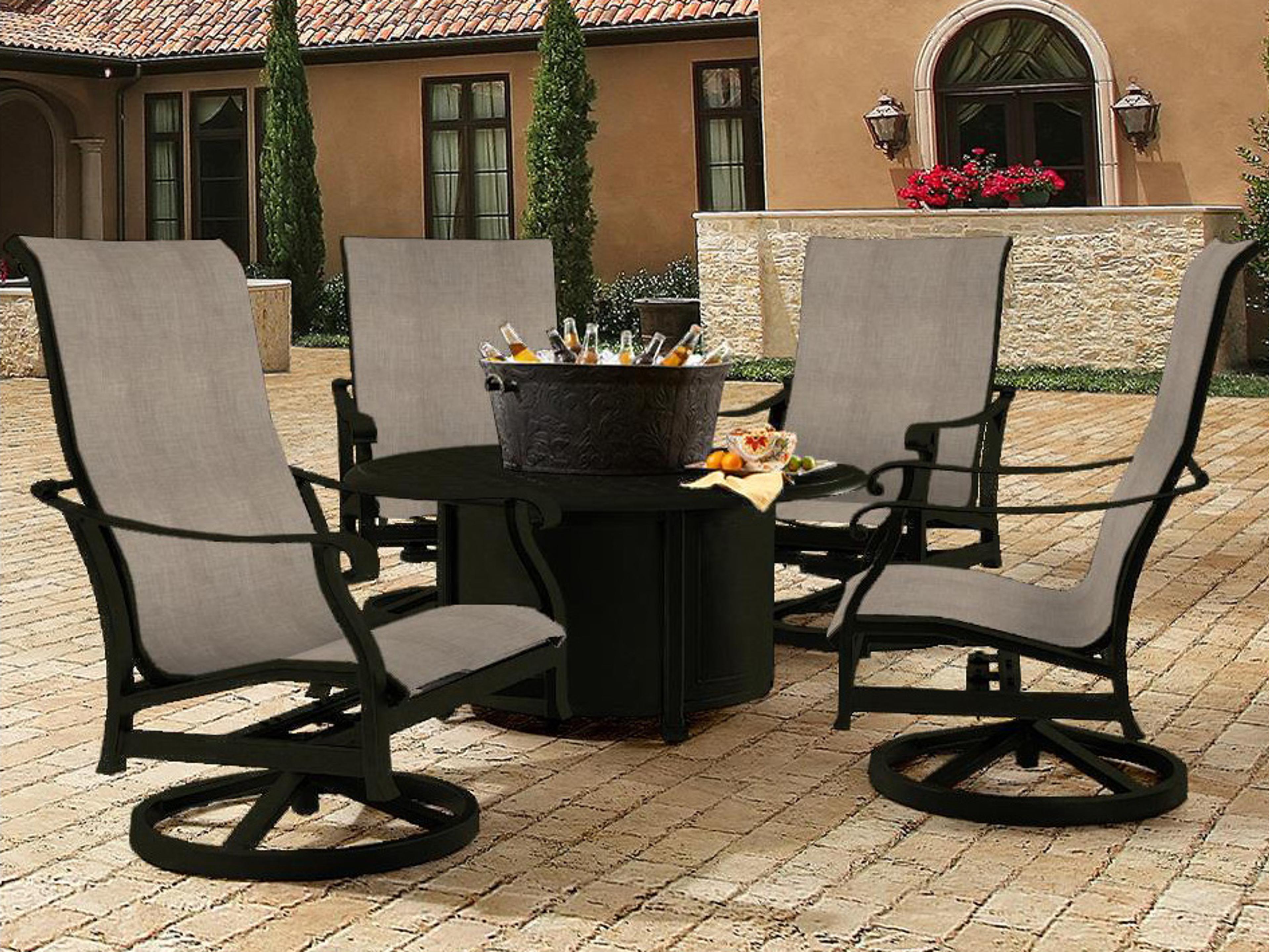 Madrid Sling Dining Cast Aluminum Dining Set