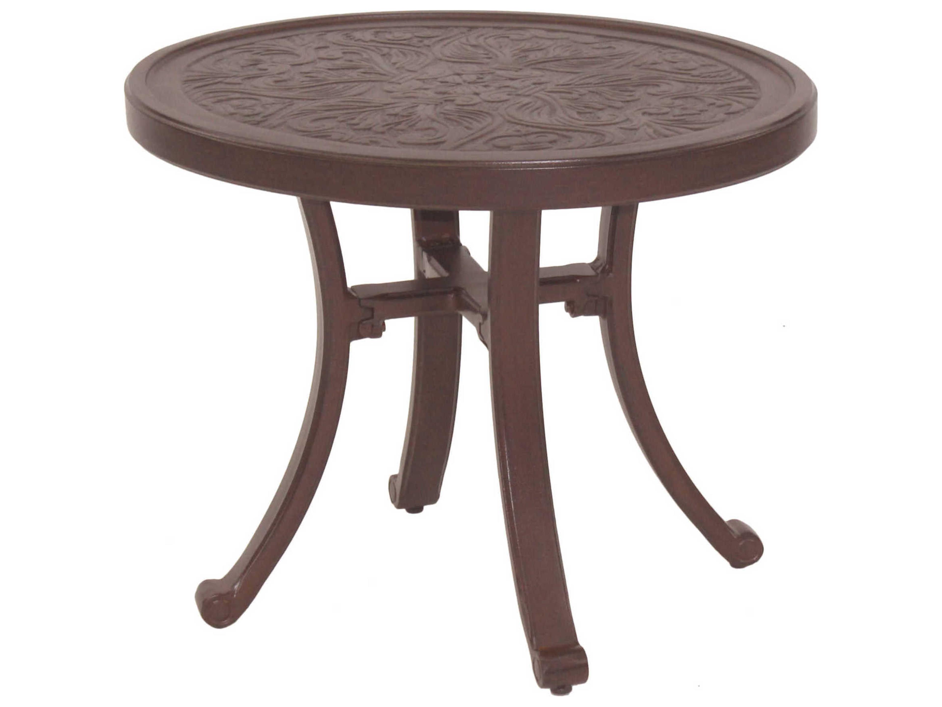 Castelle Vintage Cast Aluminum - Round Occasional Table Ready to Assemble