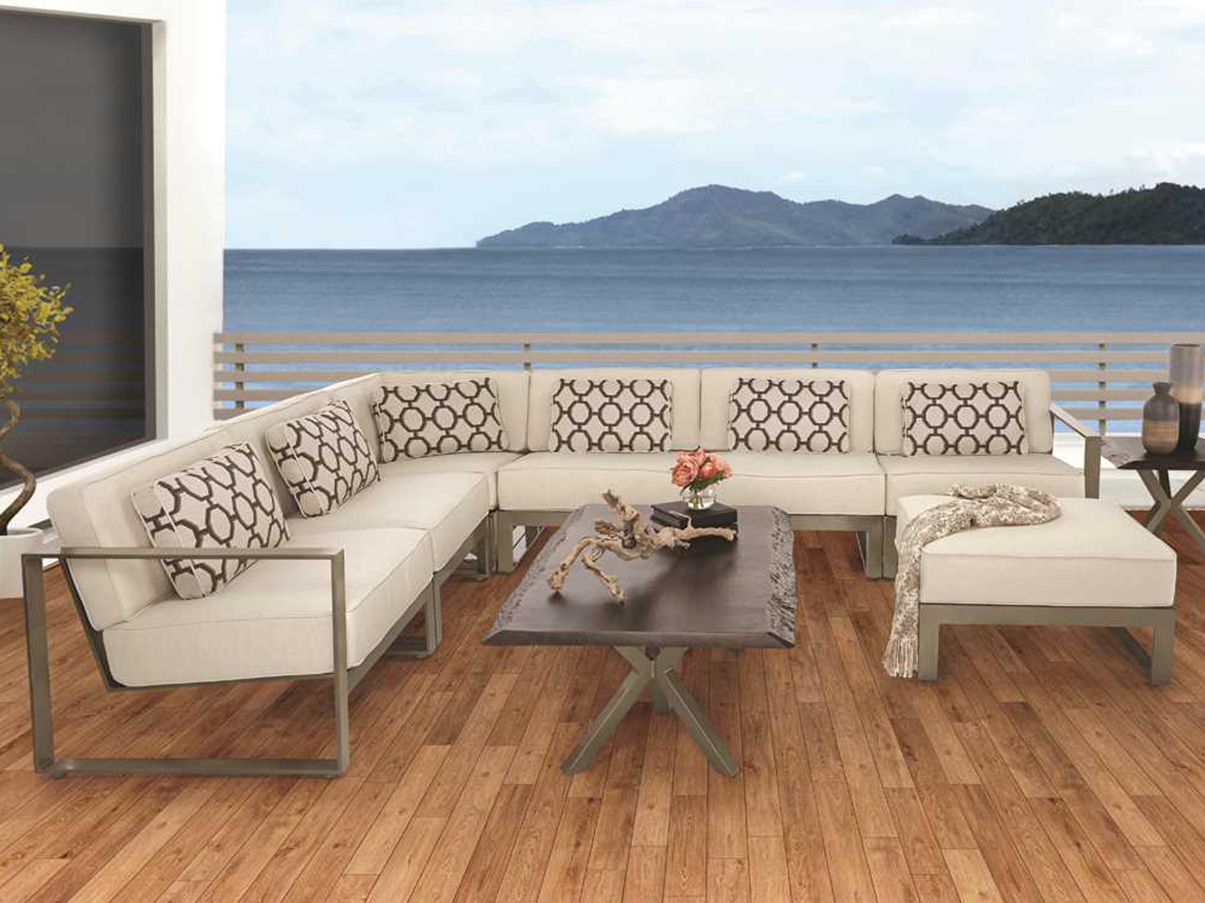 Park Place Deep Seating Cast Aluminum Cushion Outdoor Patio Lounge Set