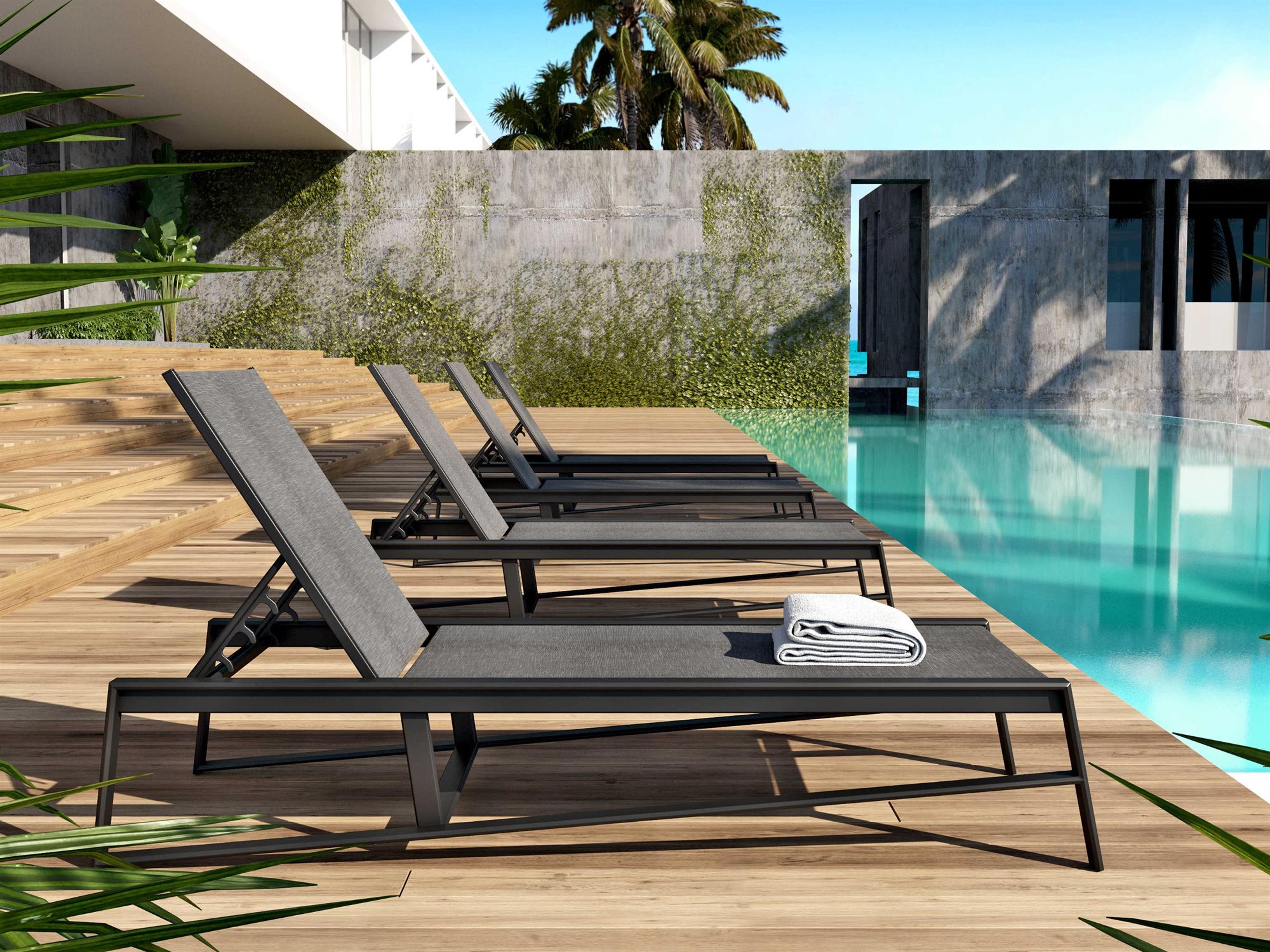 Prism Sling Aluminum Outdoor Patio Lounge Set