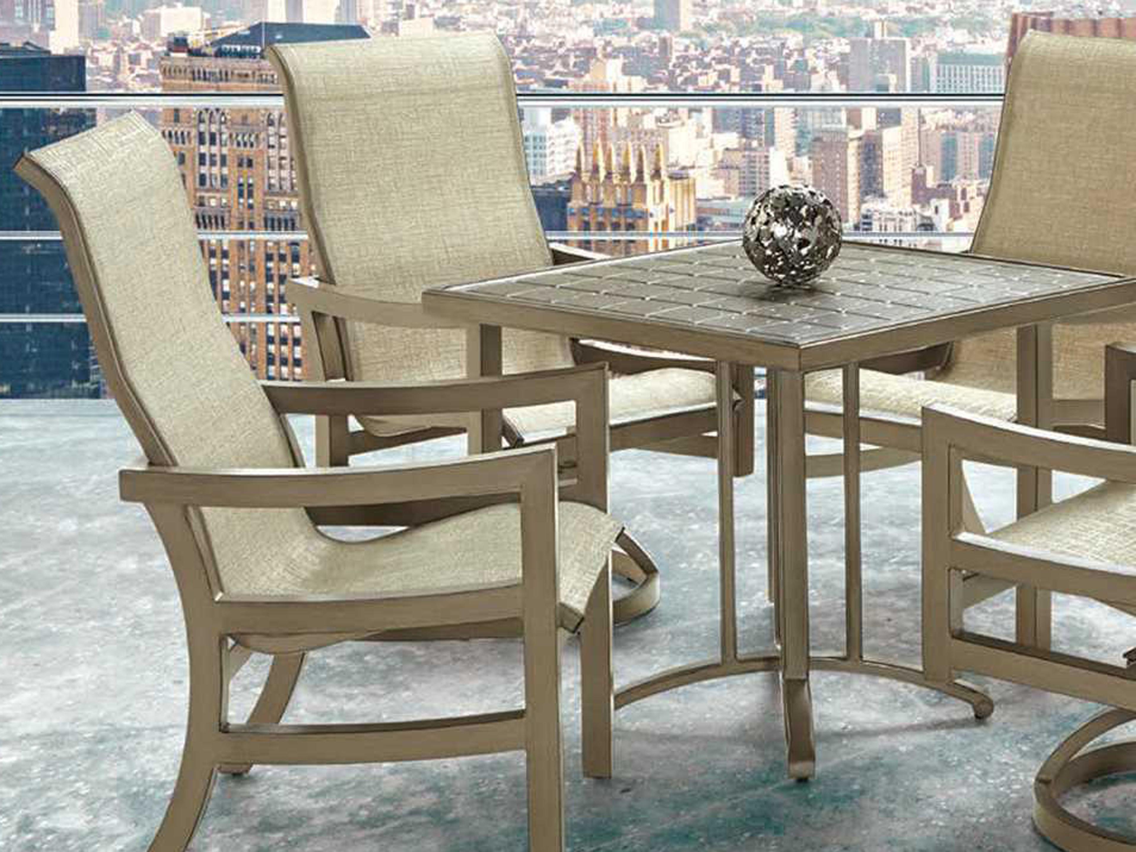 Roma Sling Aluminum Patio Dining Set