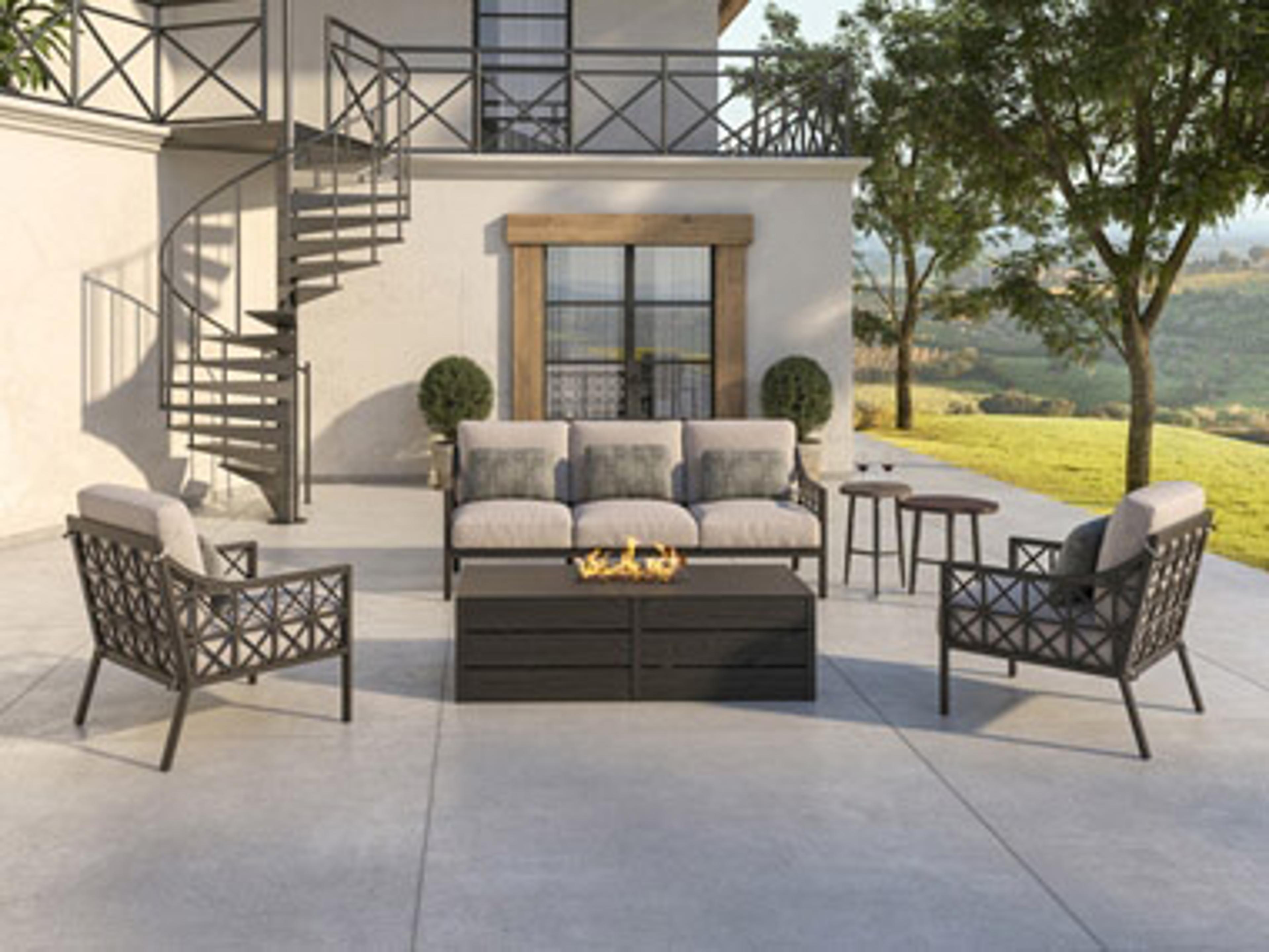 Saxton Deep Seating Aluminum Outdoor Lounge Set