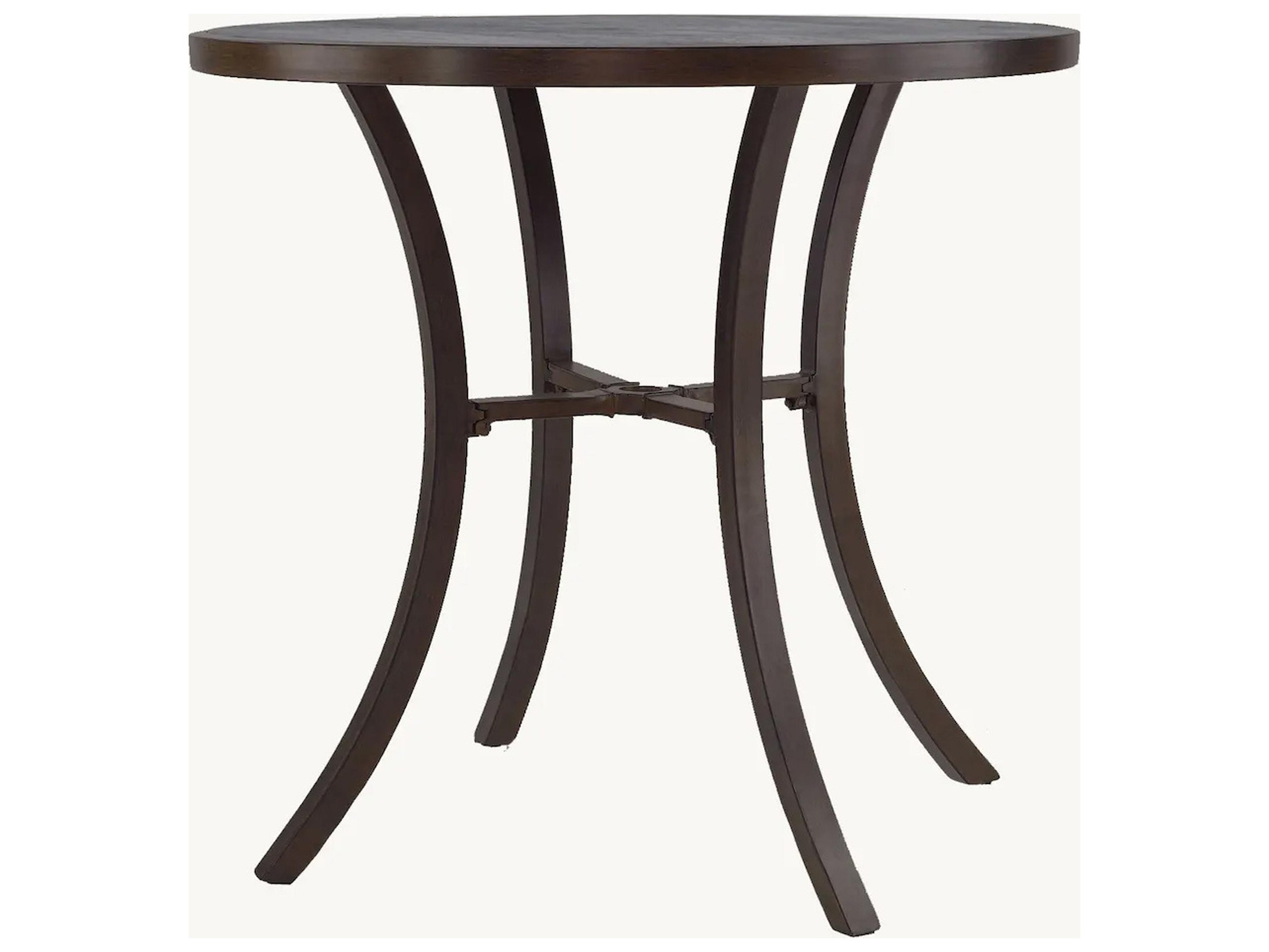 Natures Wood Aluminum Round Coffee Fire Pit Table