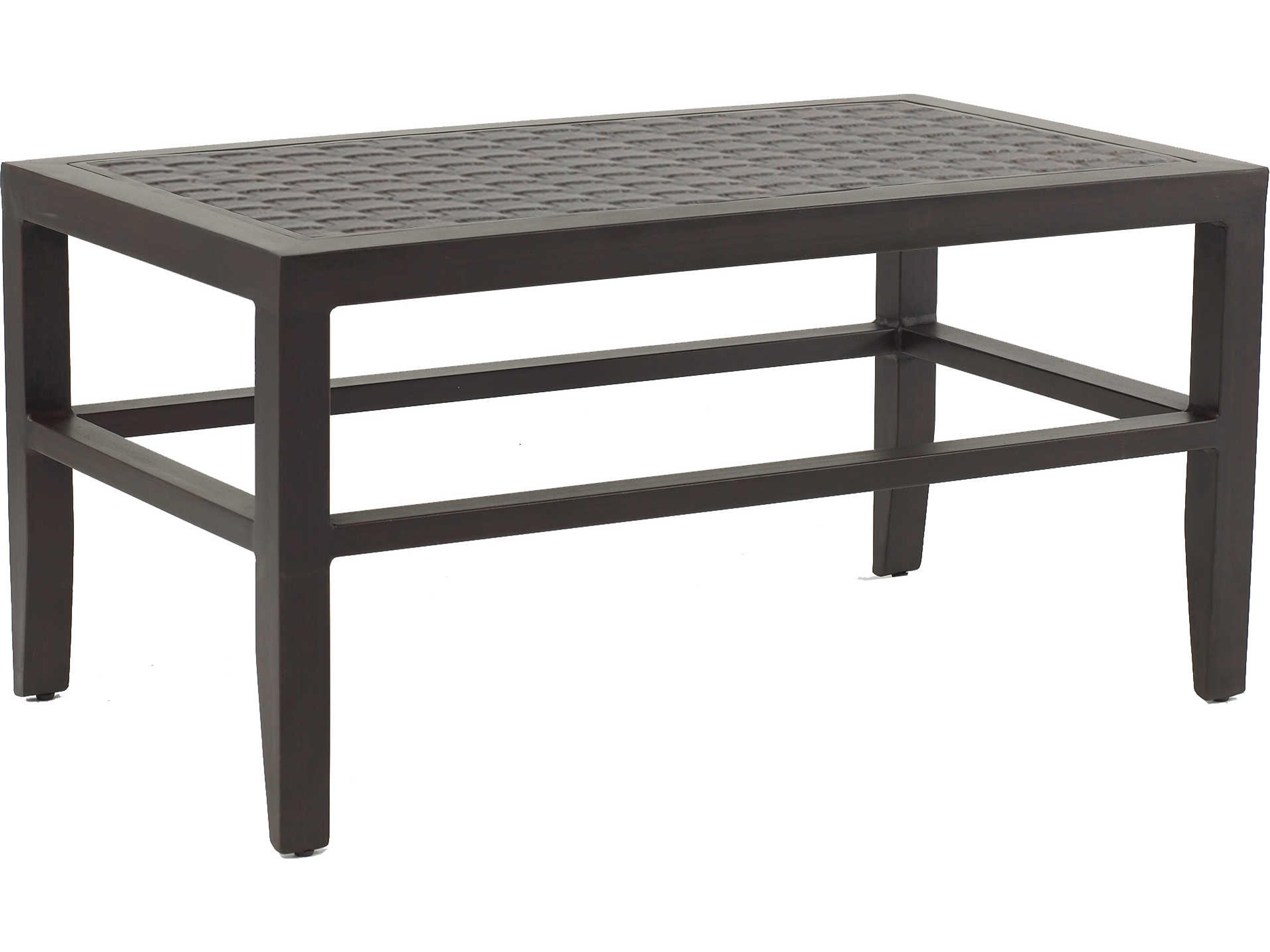 Classical Cast Aluminum Small Rectangular Outdoor Coffee Table