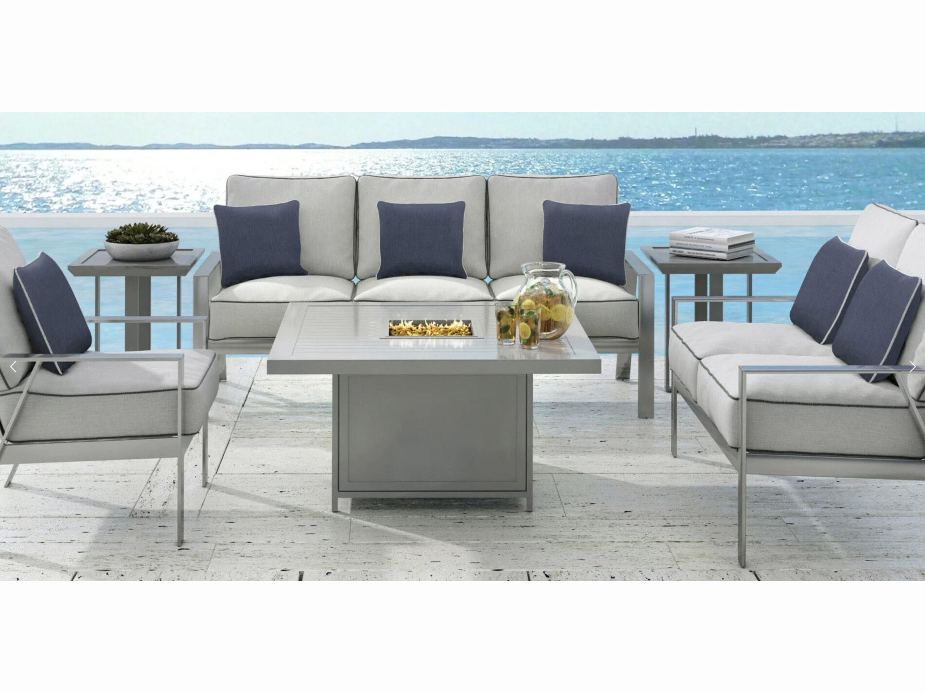 Trento Deep Seating Cast Aluminum Patio Lounge Set
