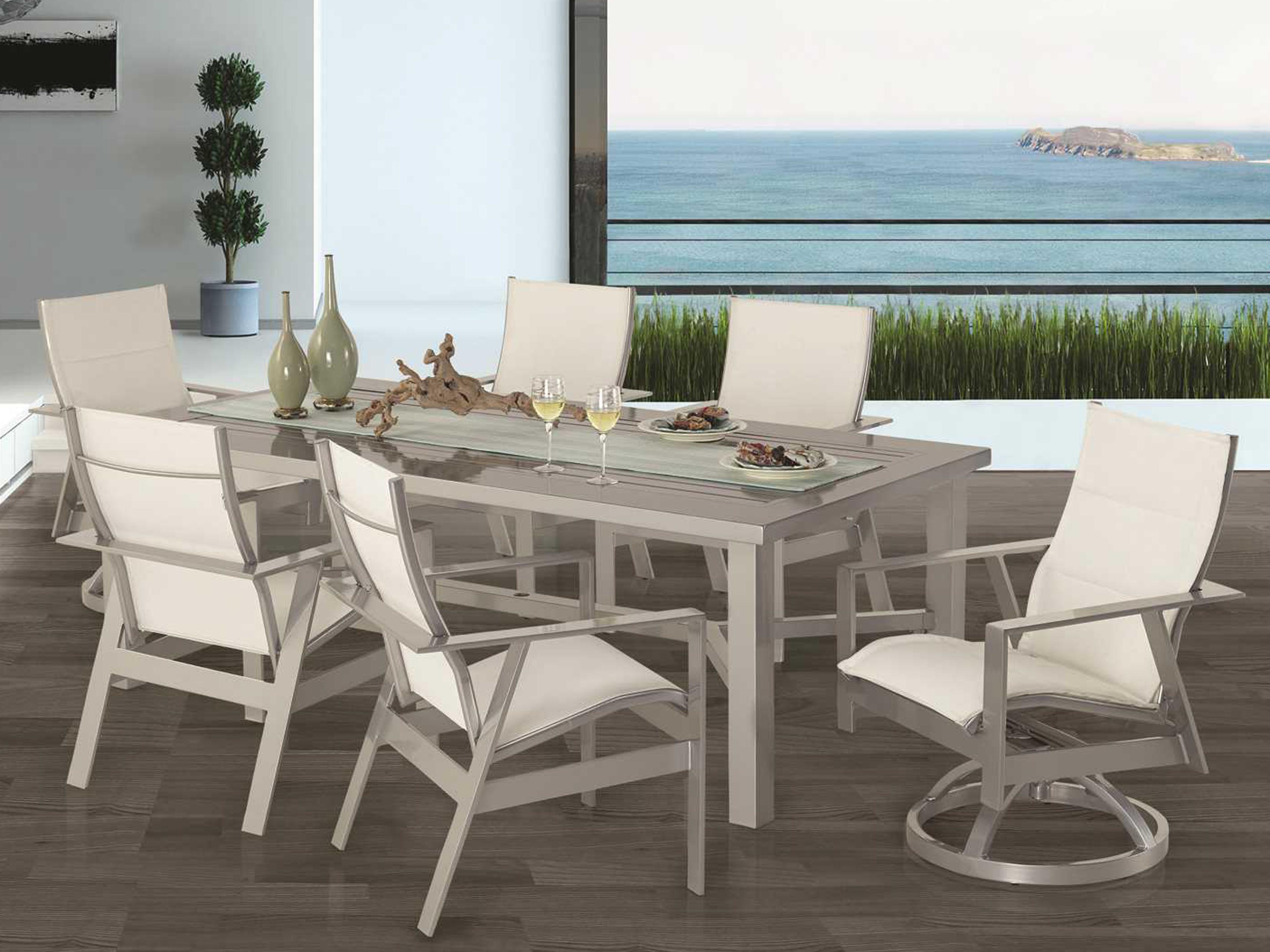 Trento Sling Cast Aluminum Patio Dining Set
