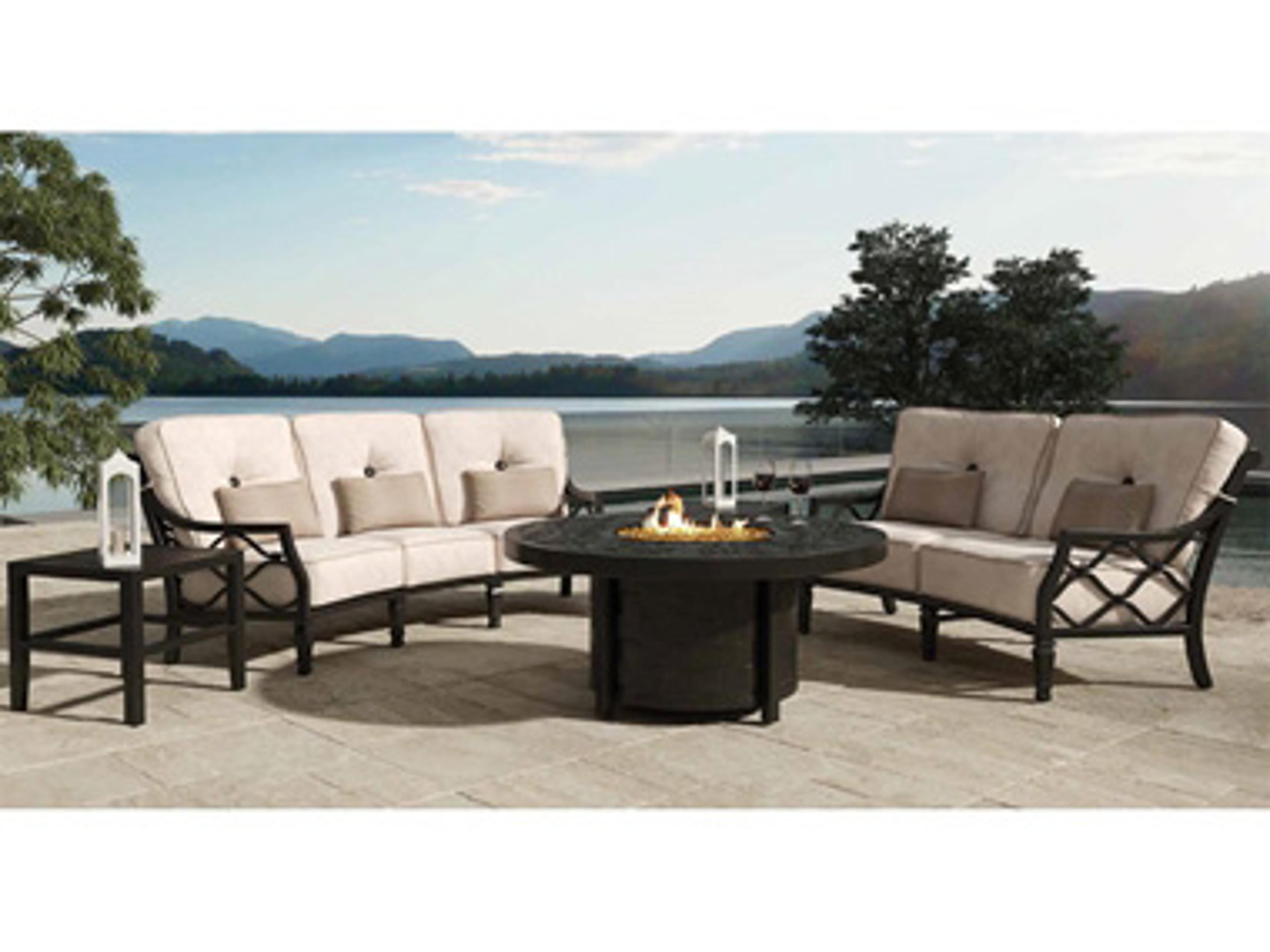 Villa Bianca Deep Seating Cast Aluminum Outdoor Lounge Set
