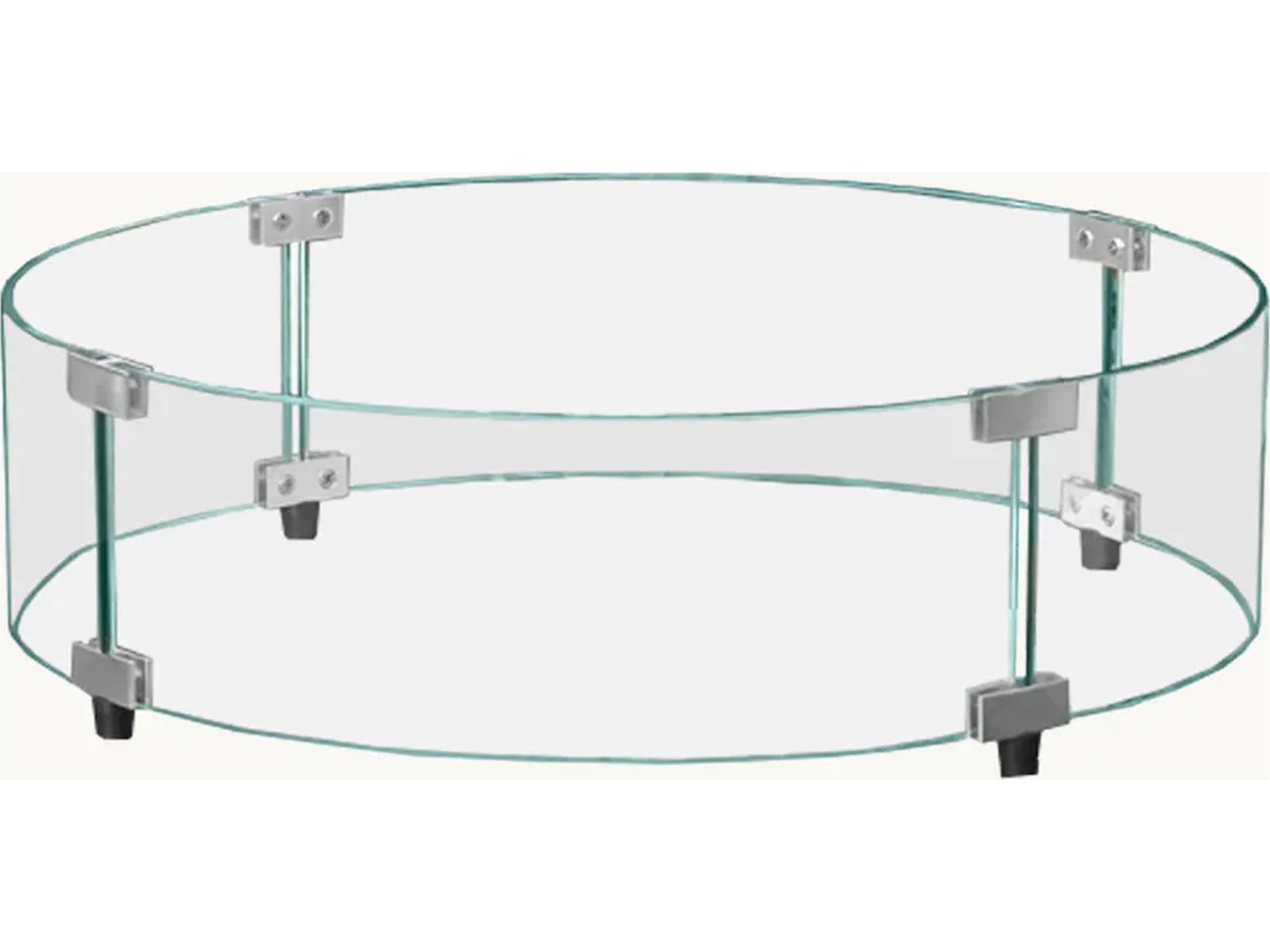 Round Glass Wind Guard for 48'' Firepits