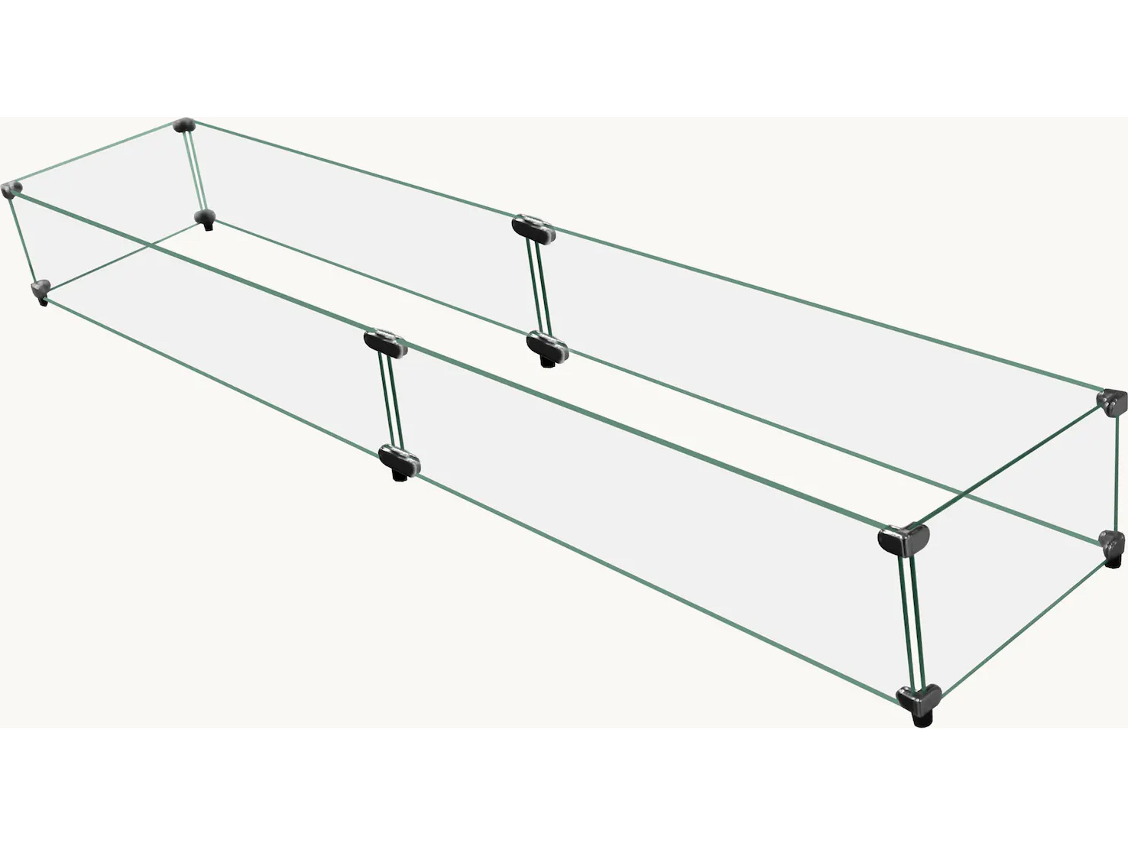 Rectangular Wind Guard for 180'' Fire pits