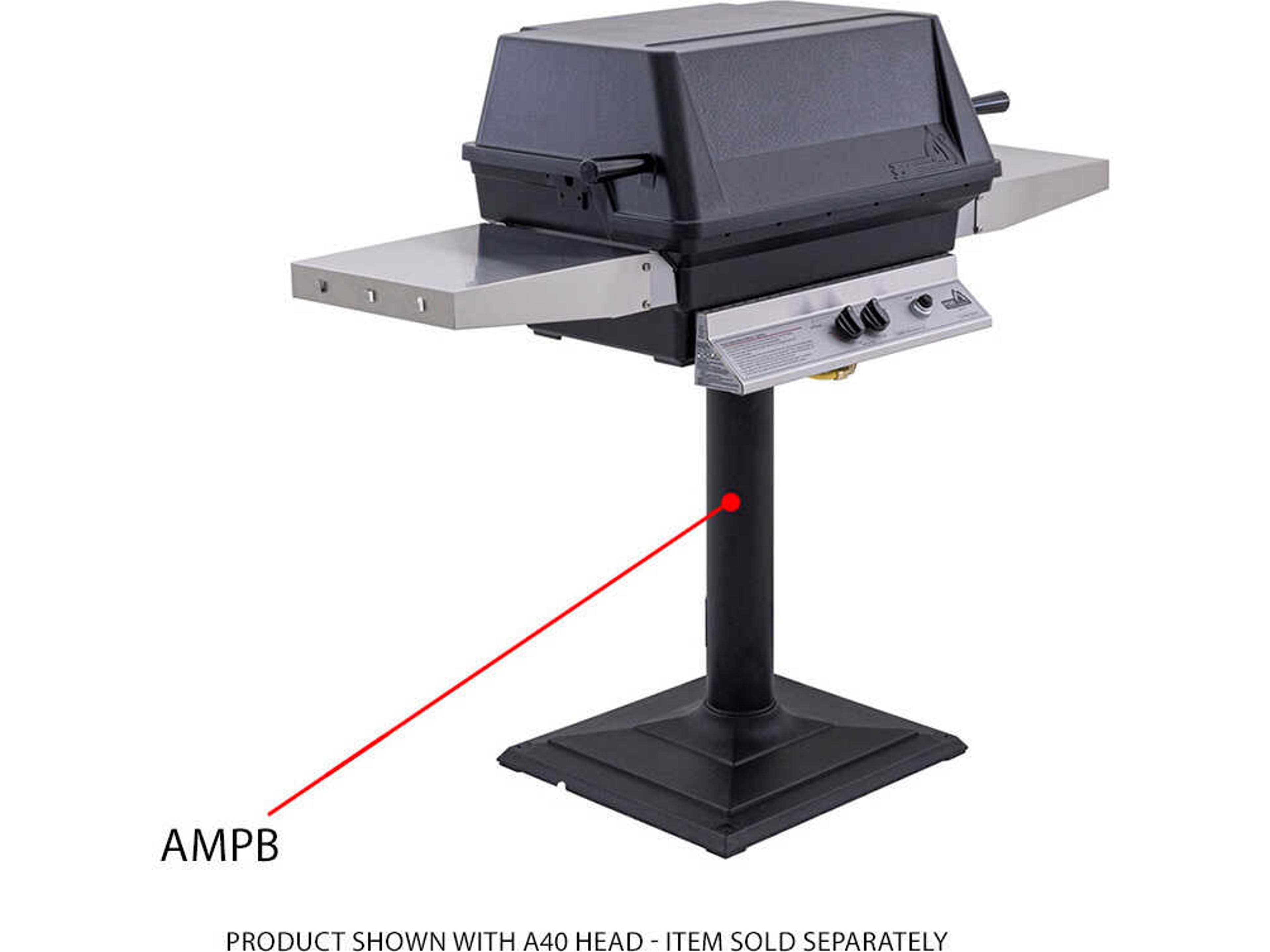 PGS A Series Black 24 Inch Post And Base Kit for A Series Grills