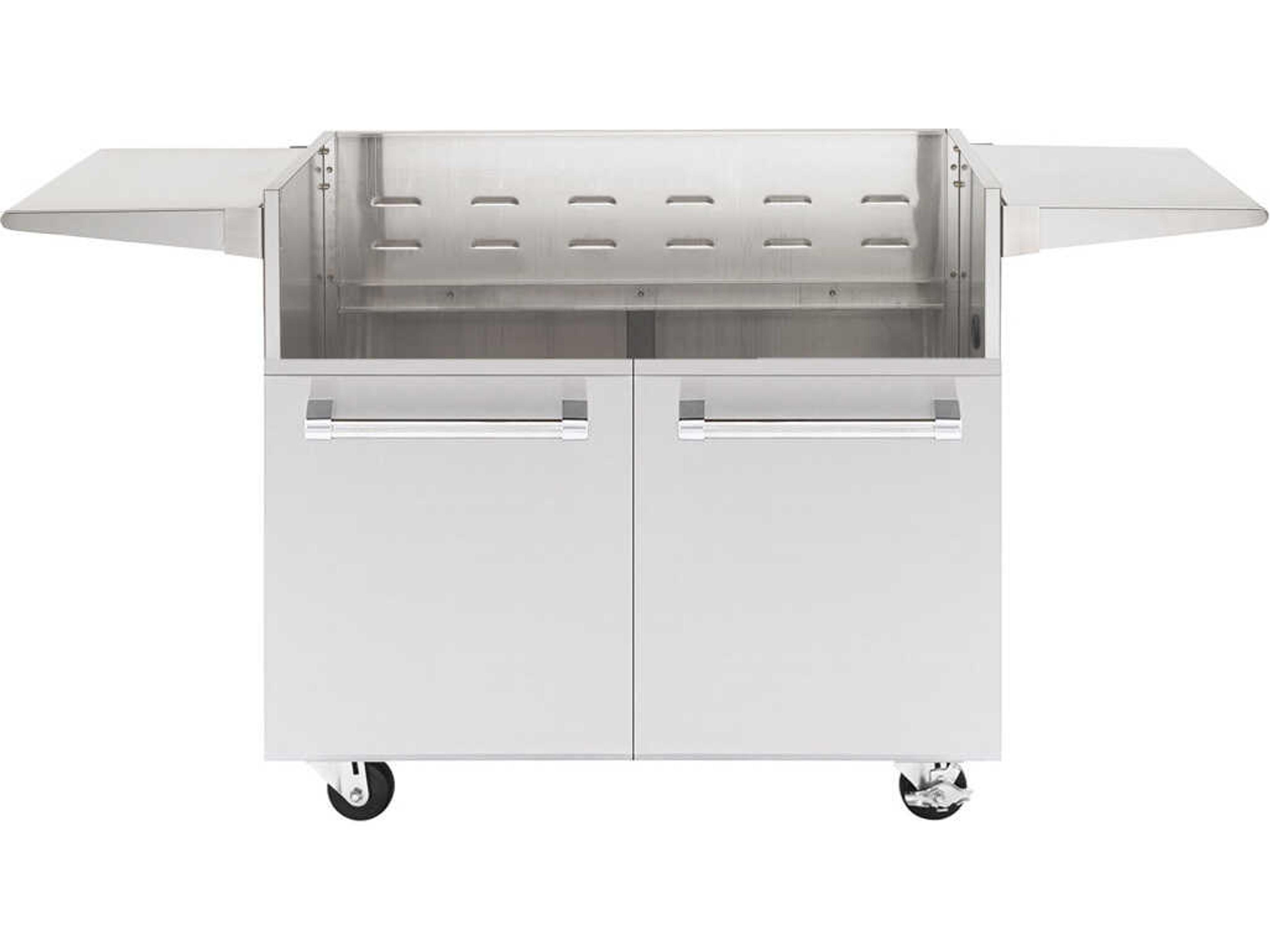 Legacy Stainless Steel Portable Cart for Pacifica Grills with Two Side Shelves