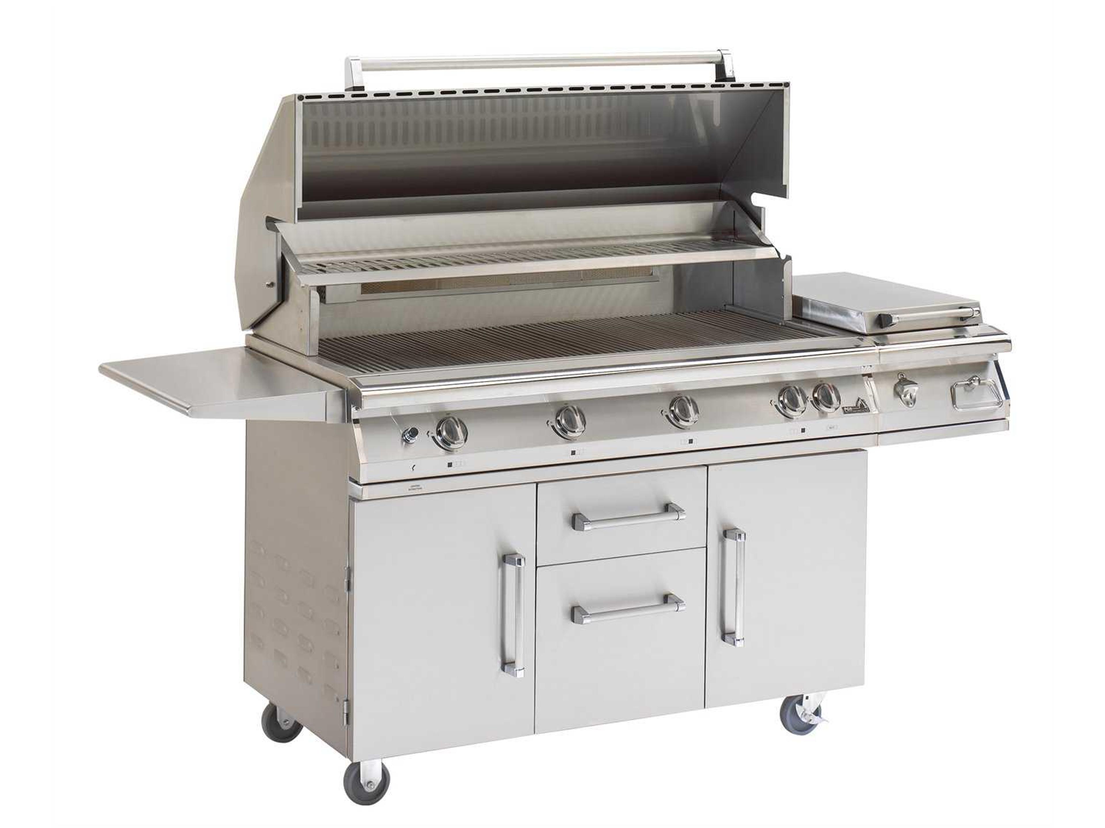 PGS Grills Legacy Big Sur Gourmet 51'' Propane BBQ Grill with Rear Burner and Rotisserie
