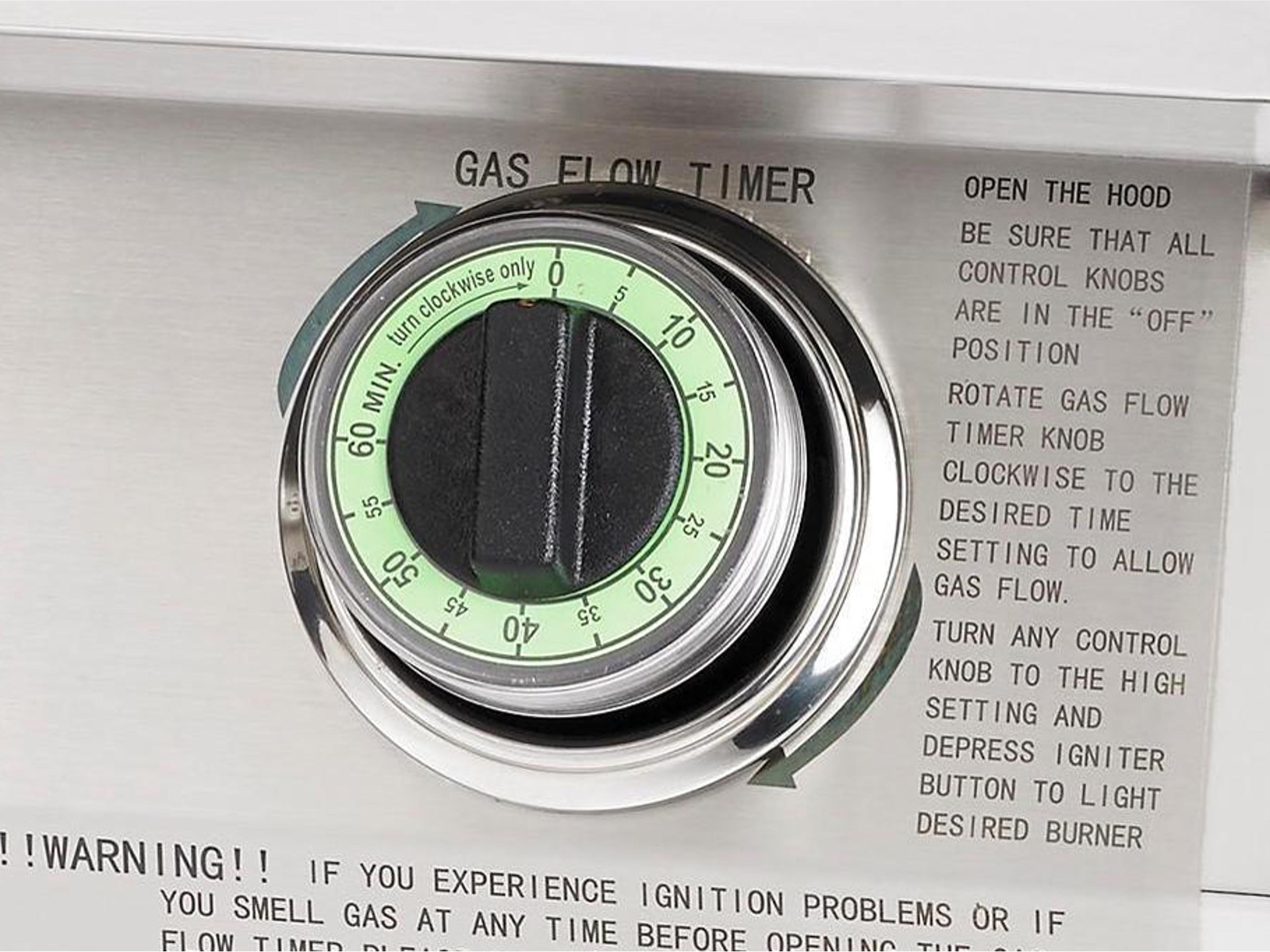 PGS Big Sur Commercial 51 Inch Built-In Natural Gas Grill With Timer