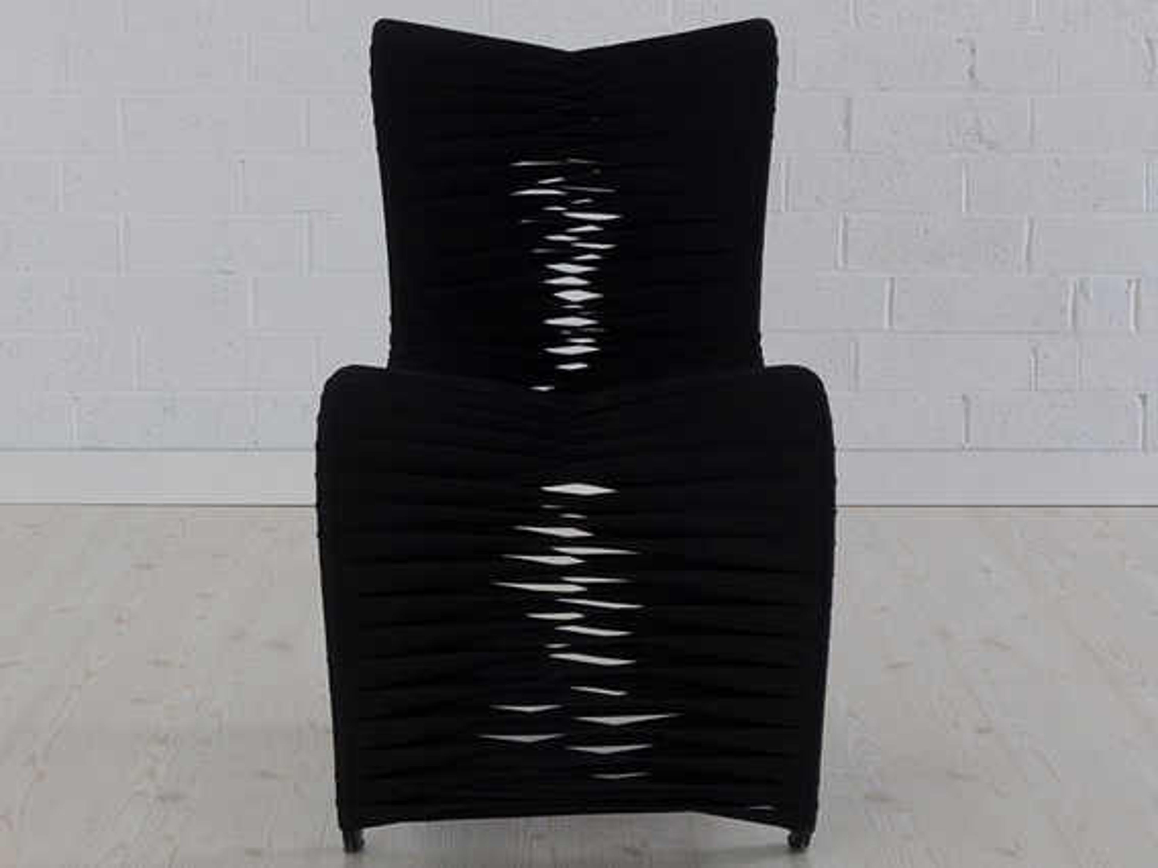 Phillips Collection Seat Belt Black Upholstered Side Dining Chair