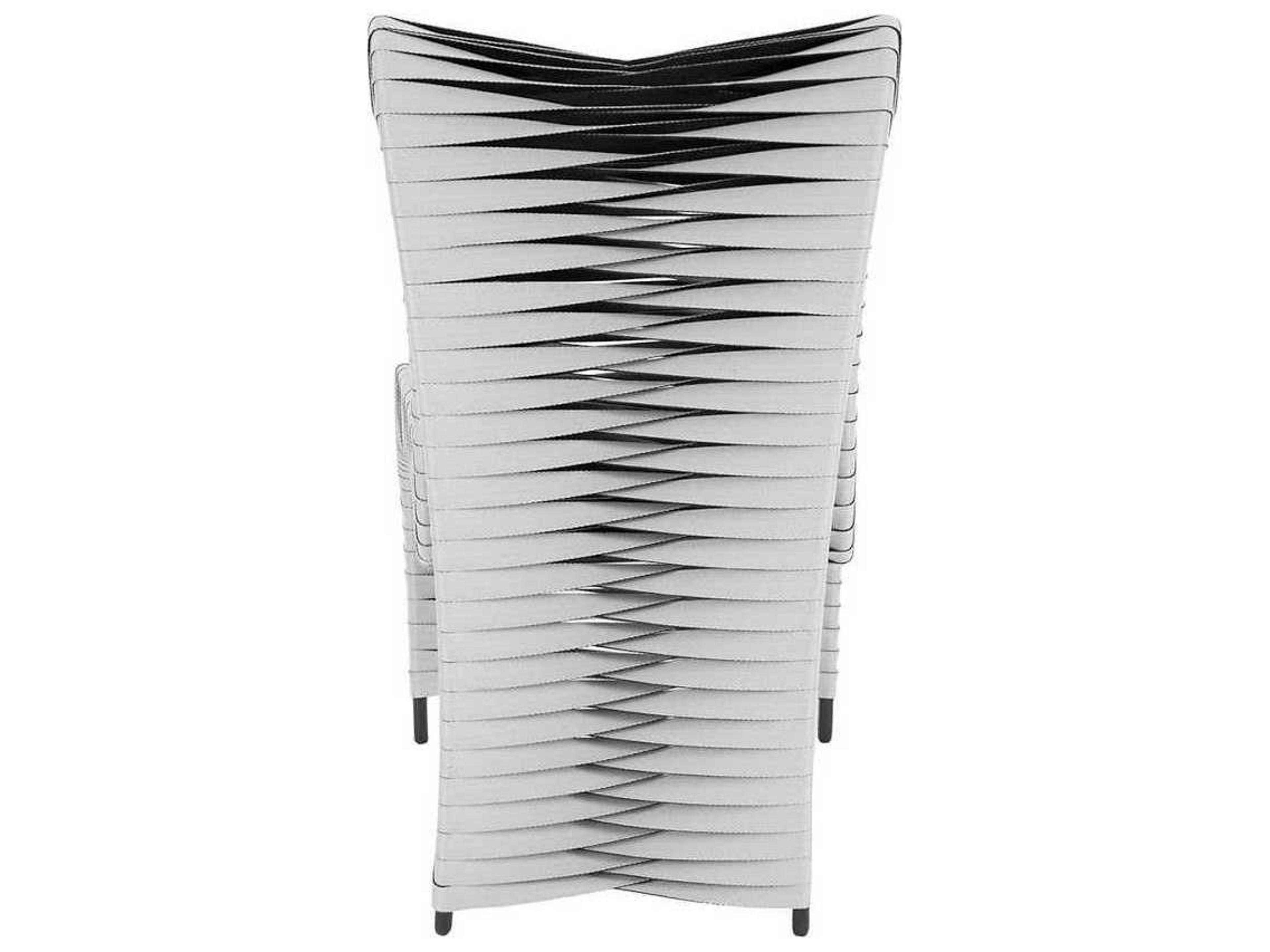 Phillips Collection Seat Belt Black Upholstered Side Dining Chair