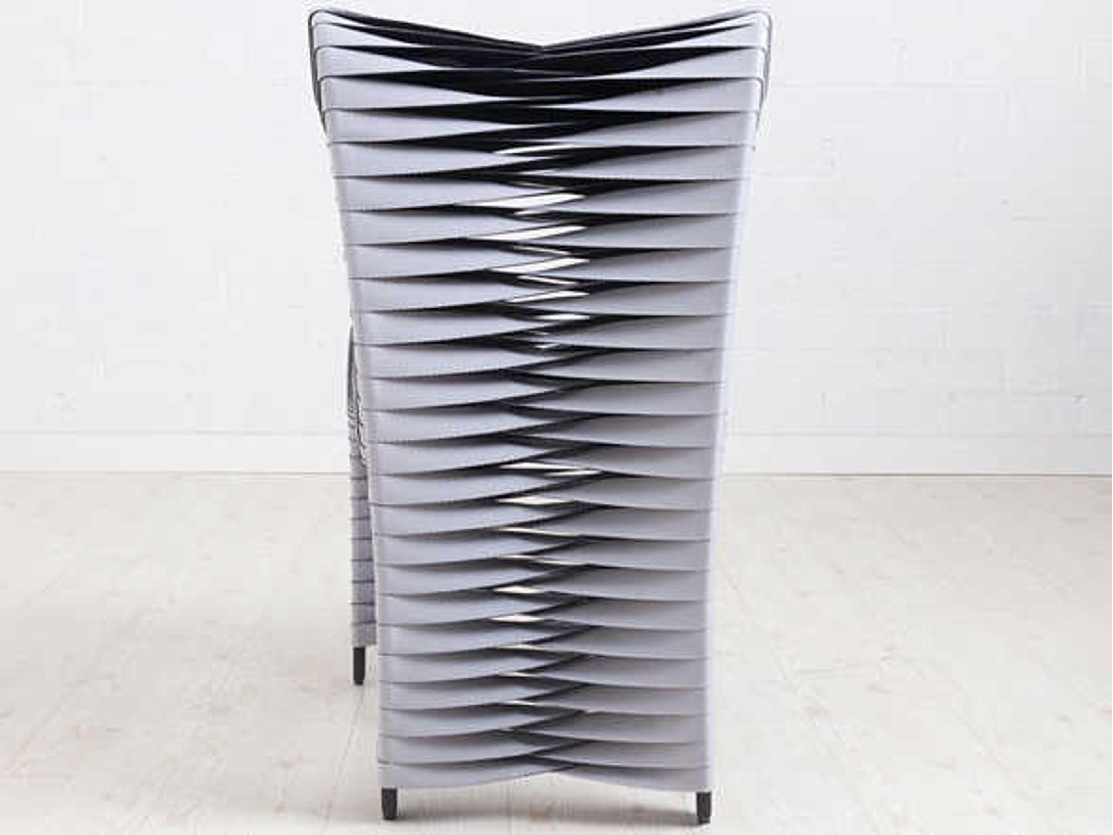 Phillips Collection Seat Belt Black Upholstered Side Dining Chair