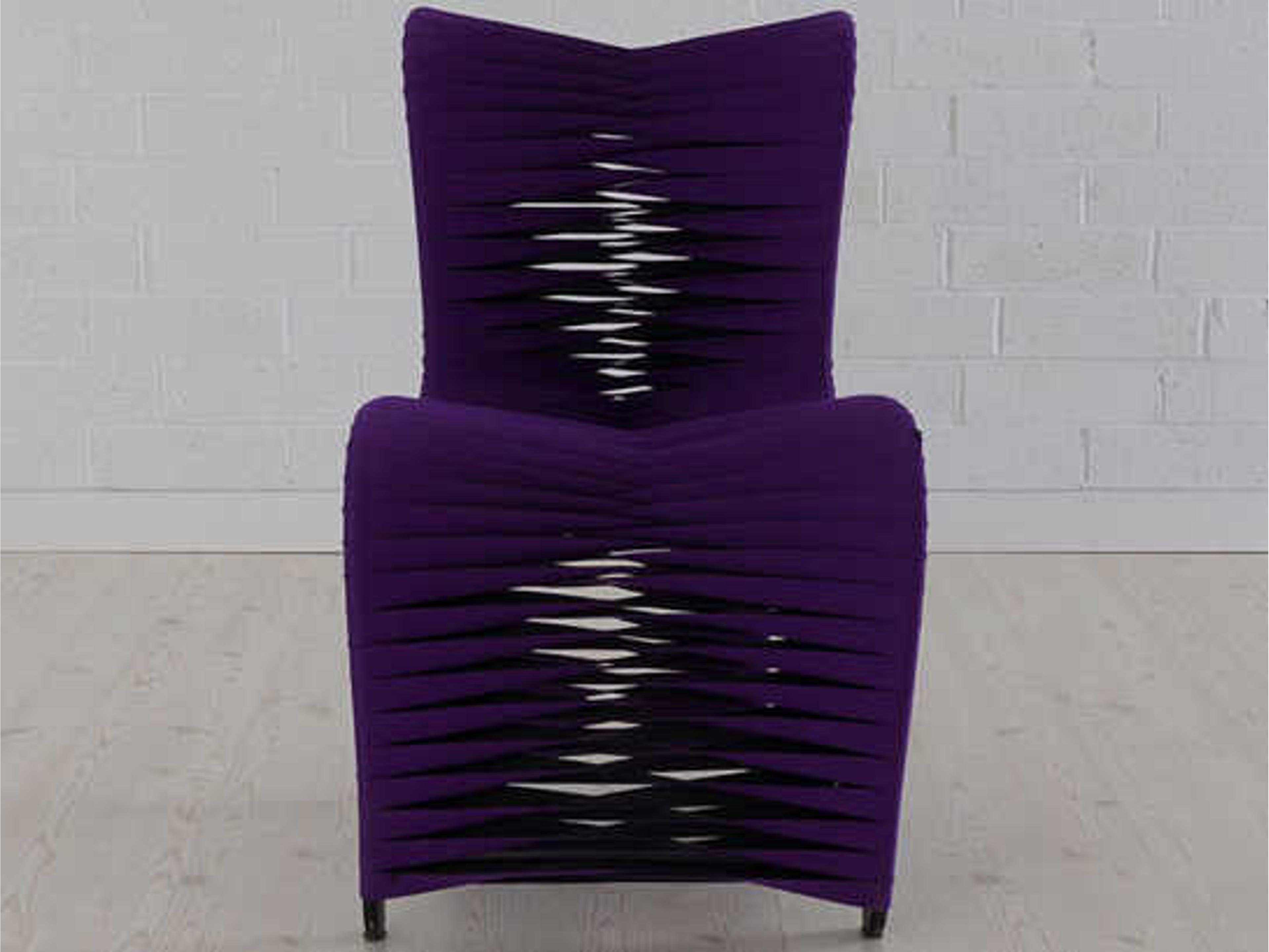 Phillips Collection Seat Belt Purple Upholstered Side Dining Chair