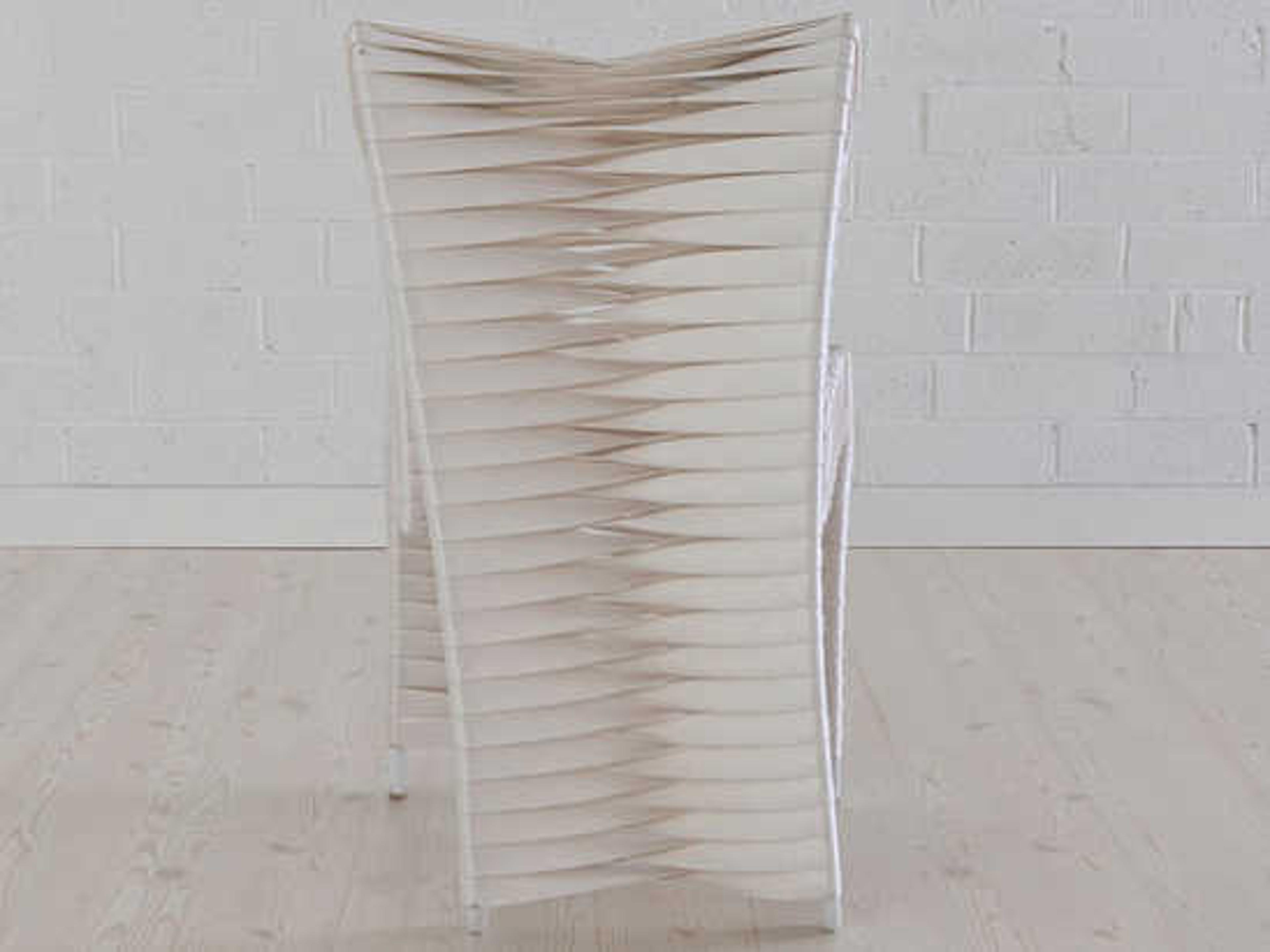 Phillips Collection Seat Belt White Upholstered Side Dining Chair